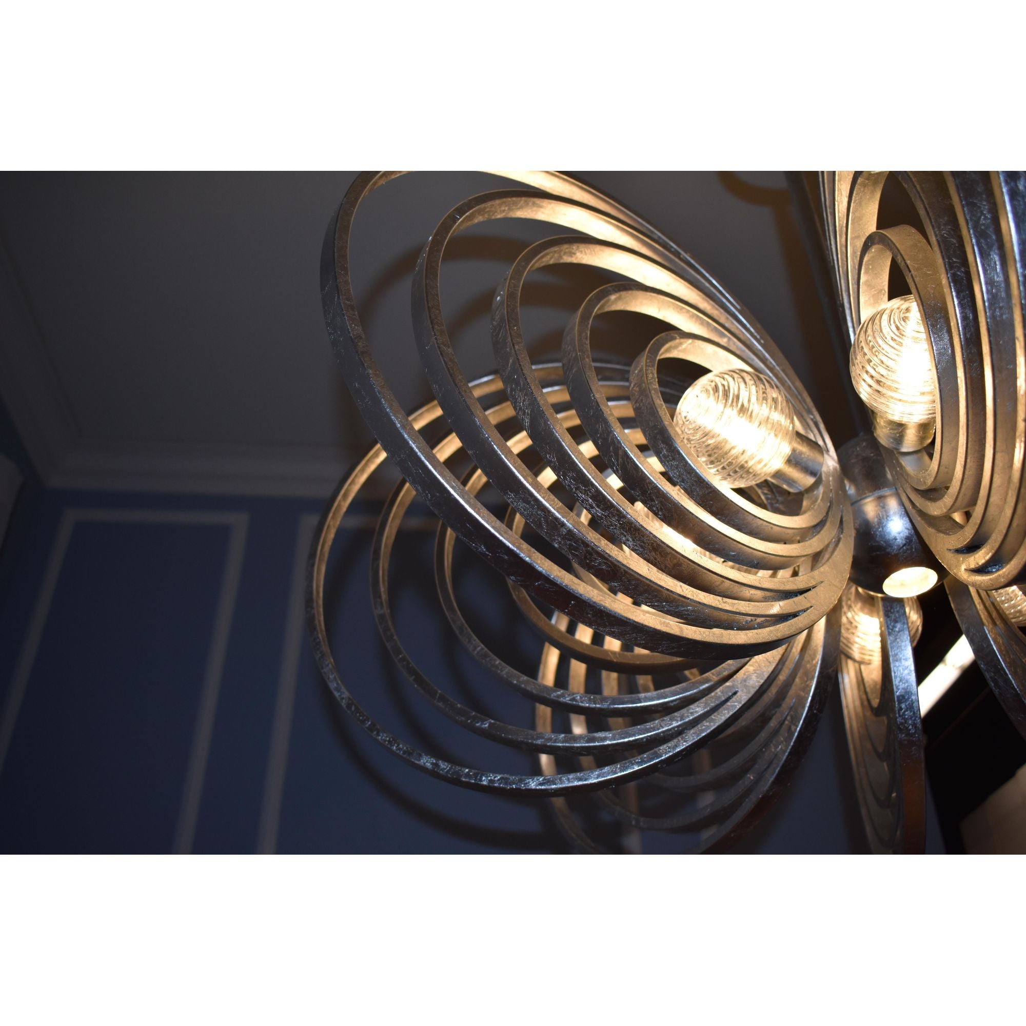 Studio M SM23638CRSL Frequency 8-Light Pendant in Silver Leaf