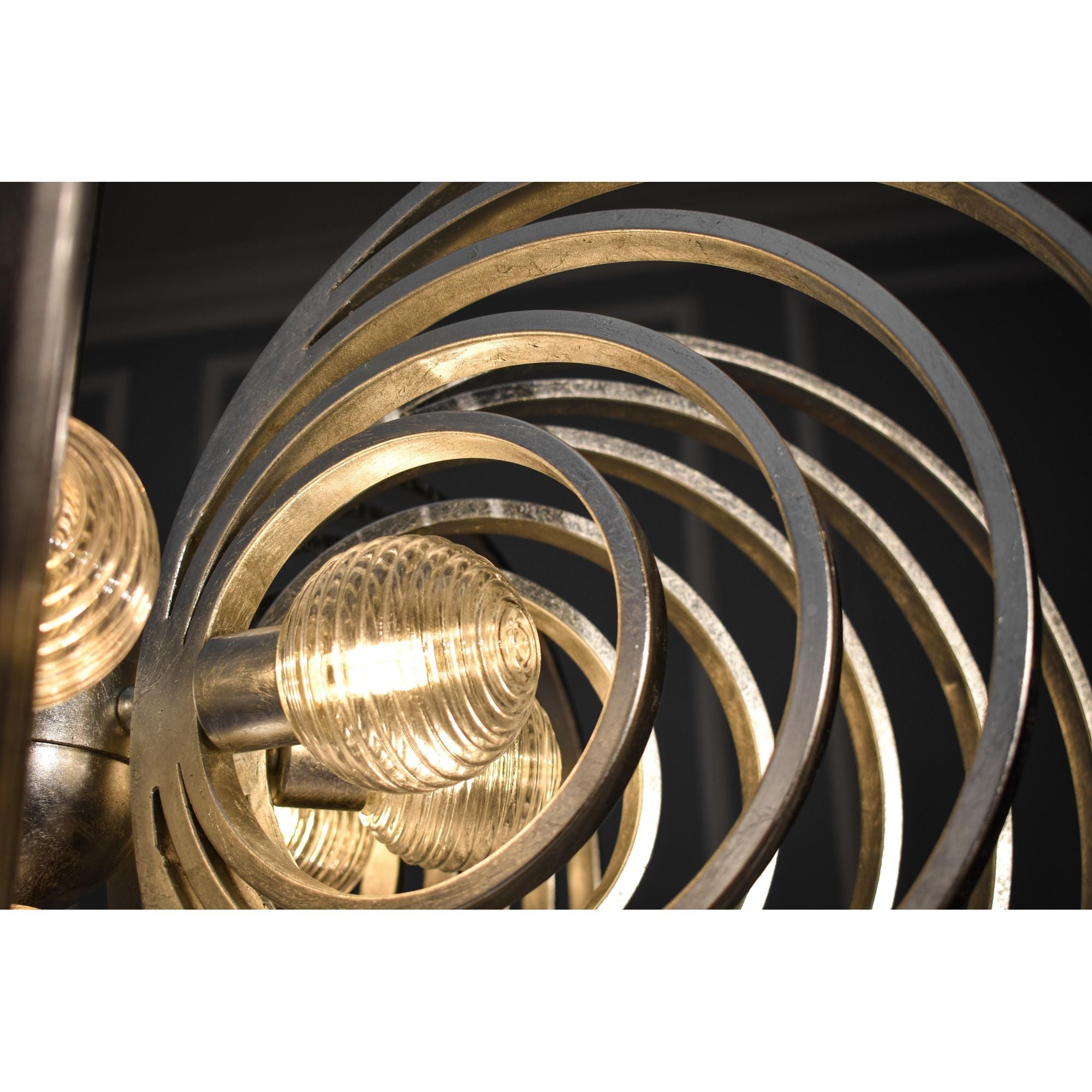 Studio M SM23638CRSL Frequency 8-Light Pendant in Silver Leaf