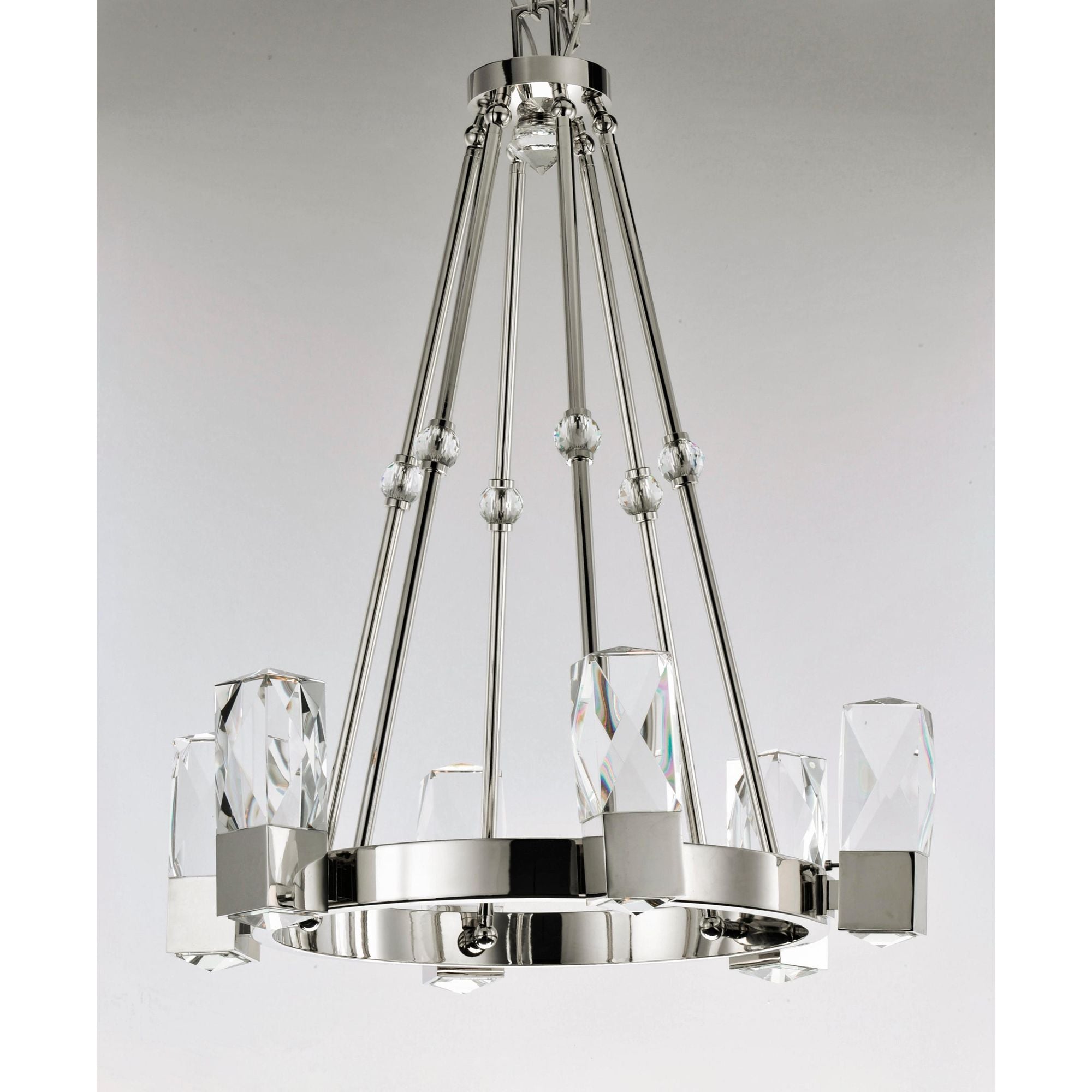 Studio M SM23645BCPN Empire 6-Light LED Chandelier in Polished Nickel