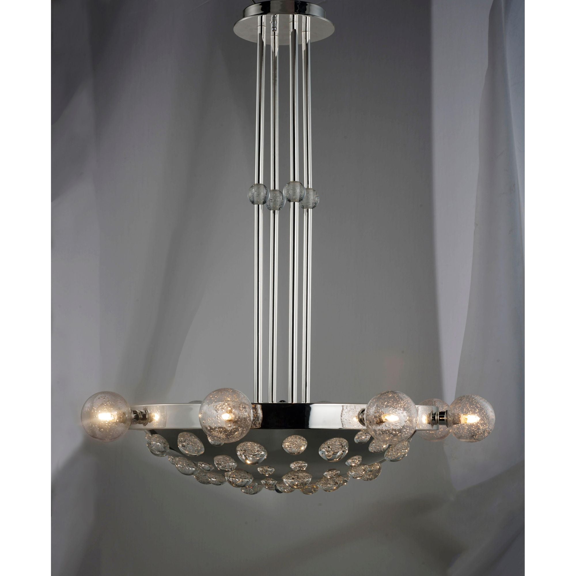 Studio M SM23743BGPS Cosmo 12-Light LED Chandelier in Plated Silver