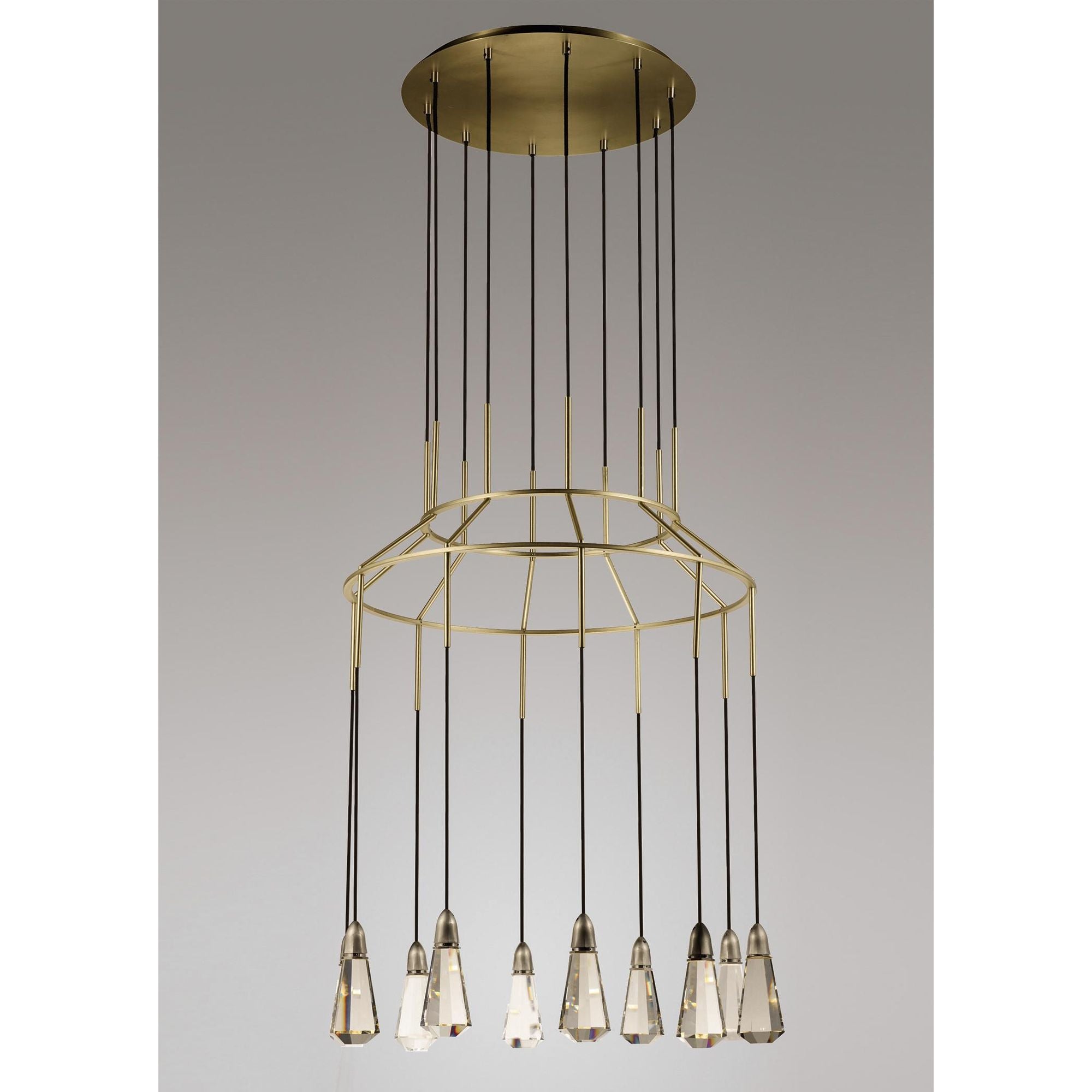 Studio M SM23785BCSNSBR 10 Carat LED Round Chandelier in Satin Nickel / Satin Brass