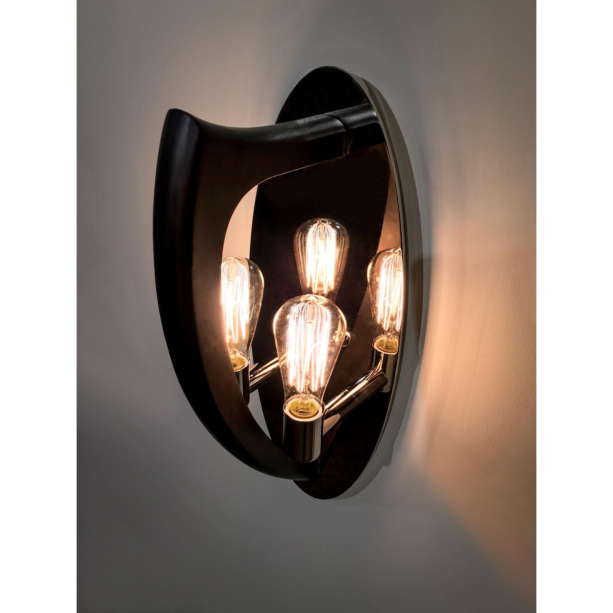 Studio M SM23800WEPN Crescendo 2-Light Wall Sconce in Wenge / Polished Nickel