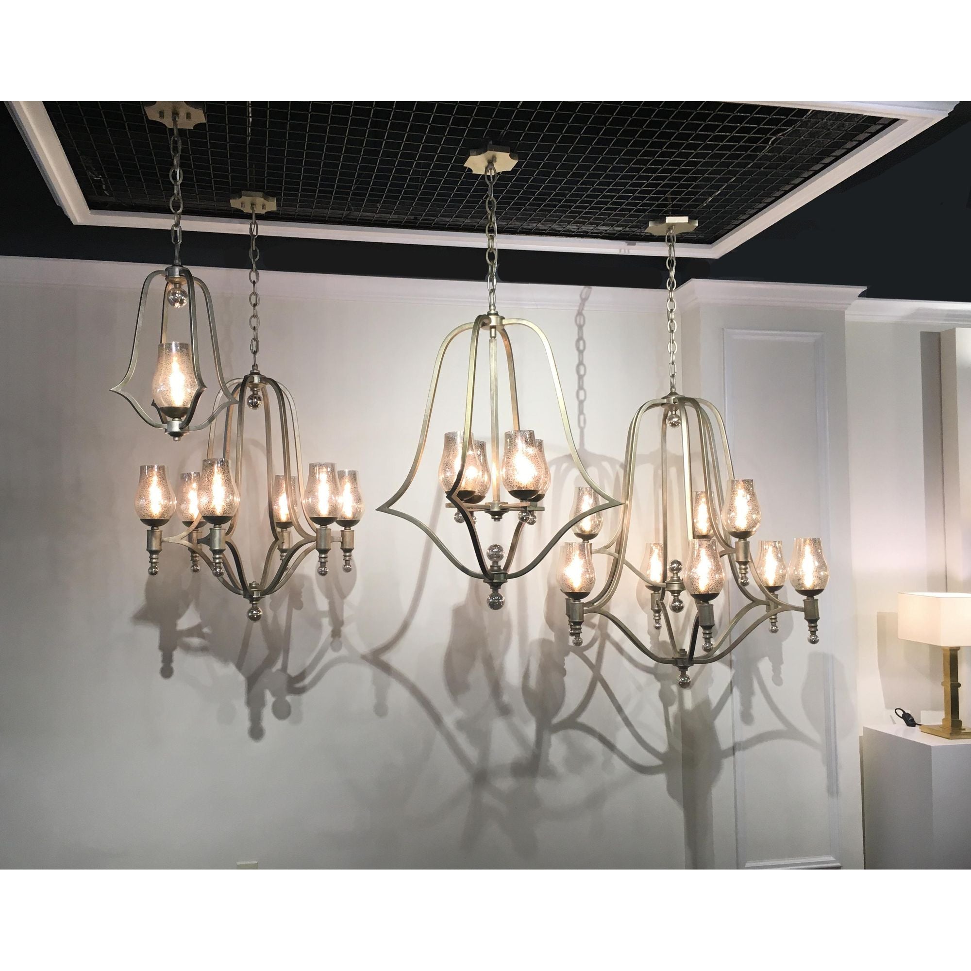 Studio M SM23973MGSG Mirabelle 4-Light Pendant in Silver Gold