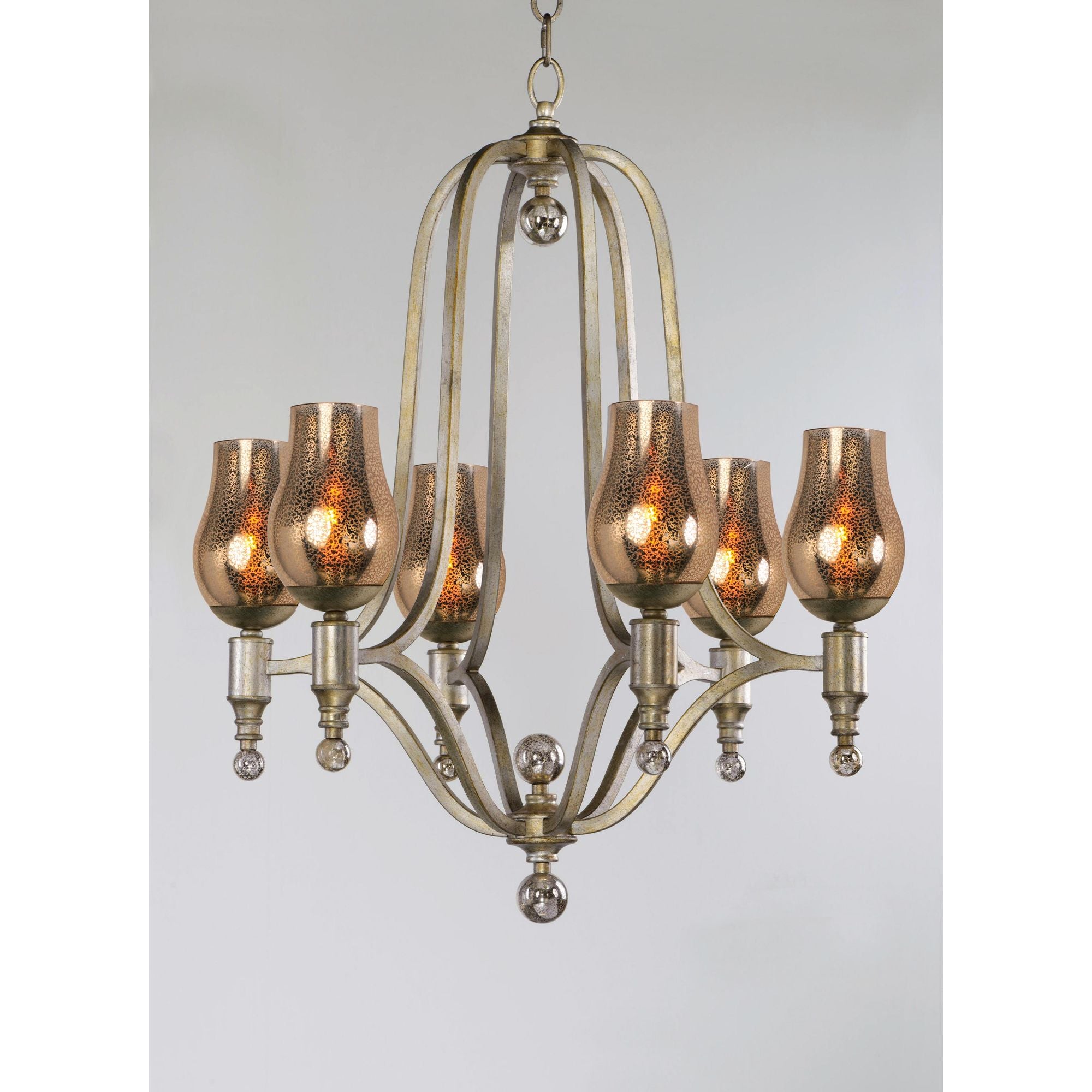 Studio M SM23975MGSG Mirabelle 6-Light Chandelier in Silver Gold