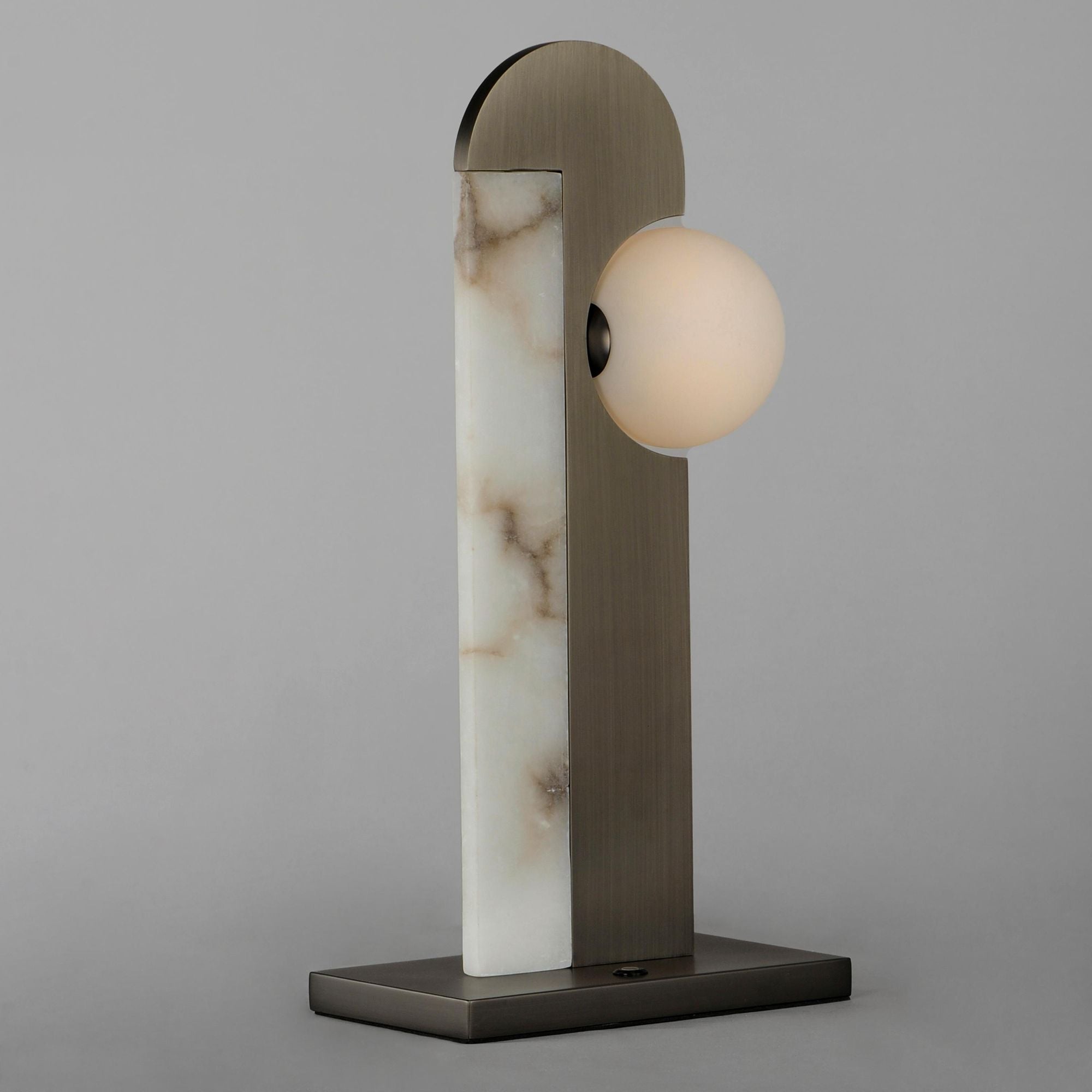 Studio M SM2421WABBZ New Age Spanish Alabaster Desk Lamp in Brushed Bronze