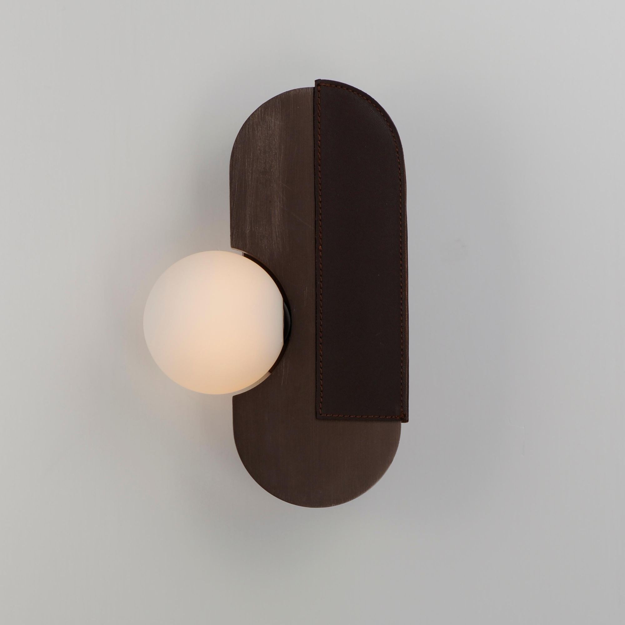 Studio M SM24600BBZ Stitched Side-Light Wall Sconce in Brushed Bronze by Nina Magon