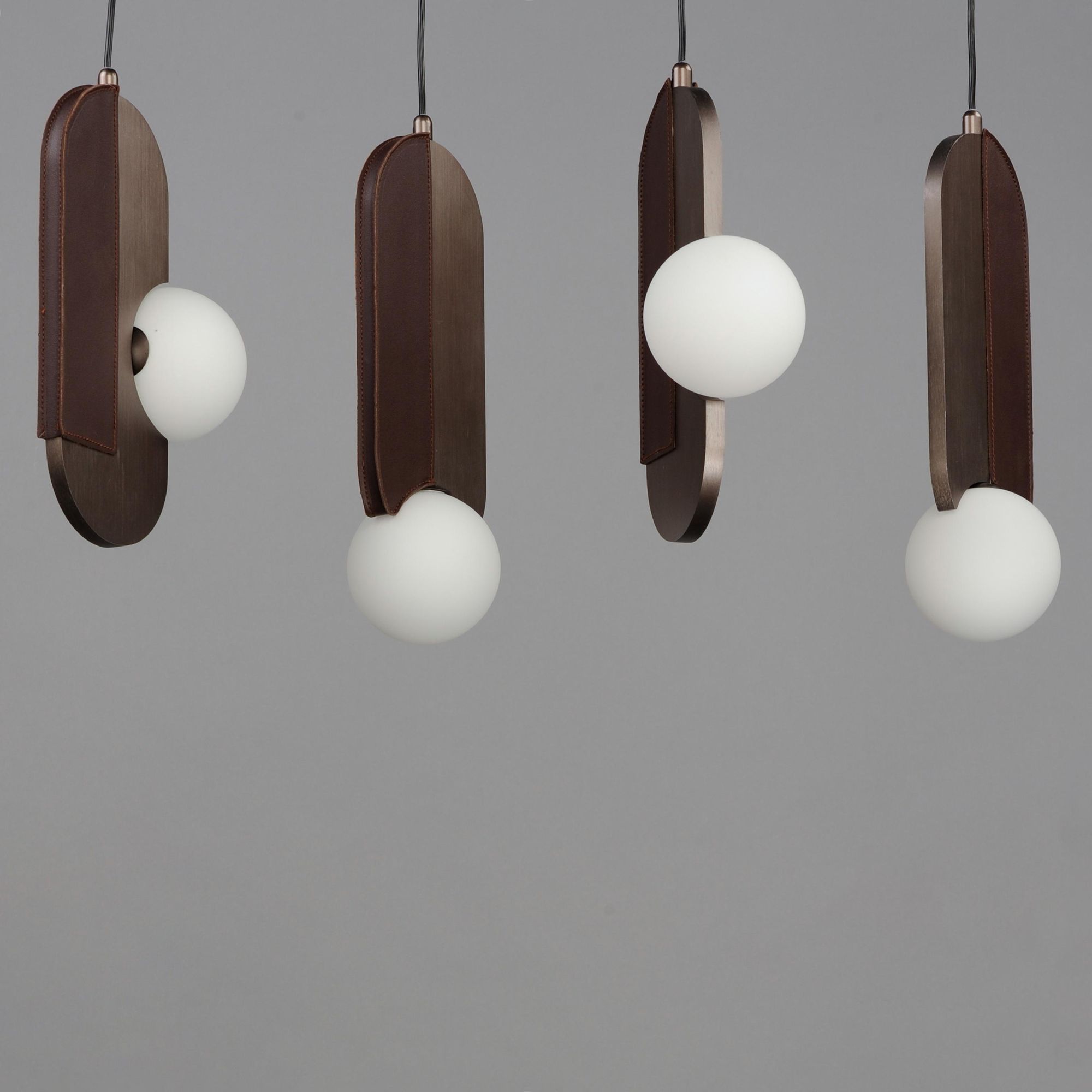 Studio M SM24605BBZ Stitched 5-Light Pendant in Brushed Bronze by Nina Magon