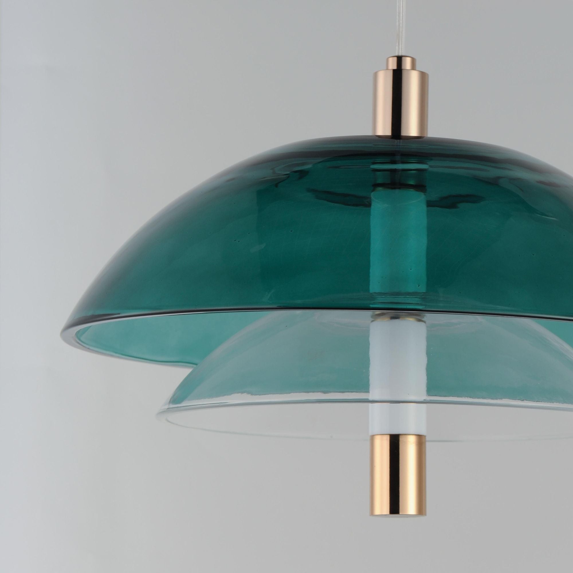 Studio M SM24701GECLFG Arya Single Pendant - Emerald Green Clear Gold in French Gold by Nina Magon