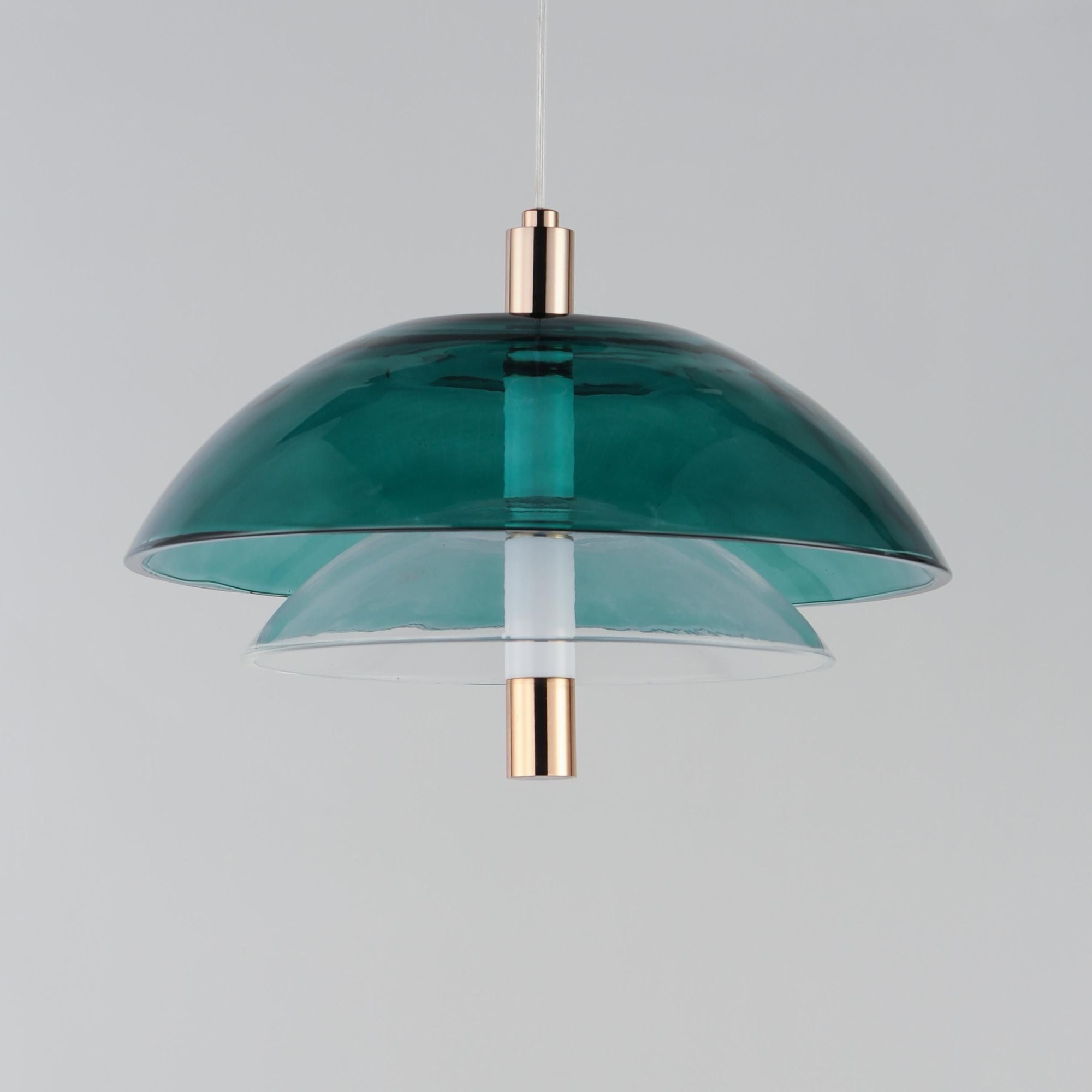 Studio M SM24701GECLFG Arya Single Pendant - Emerald Green Clear Gold in French Gold by Nina Magon