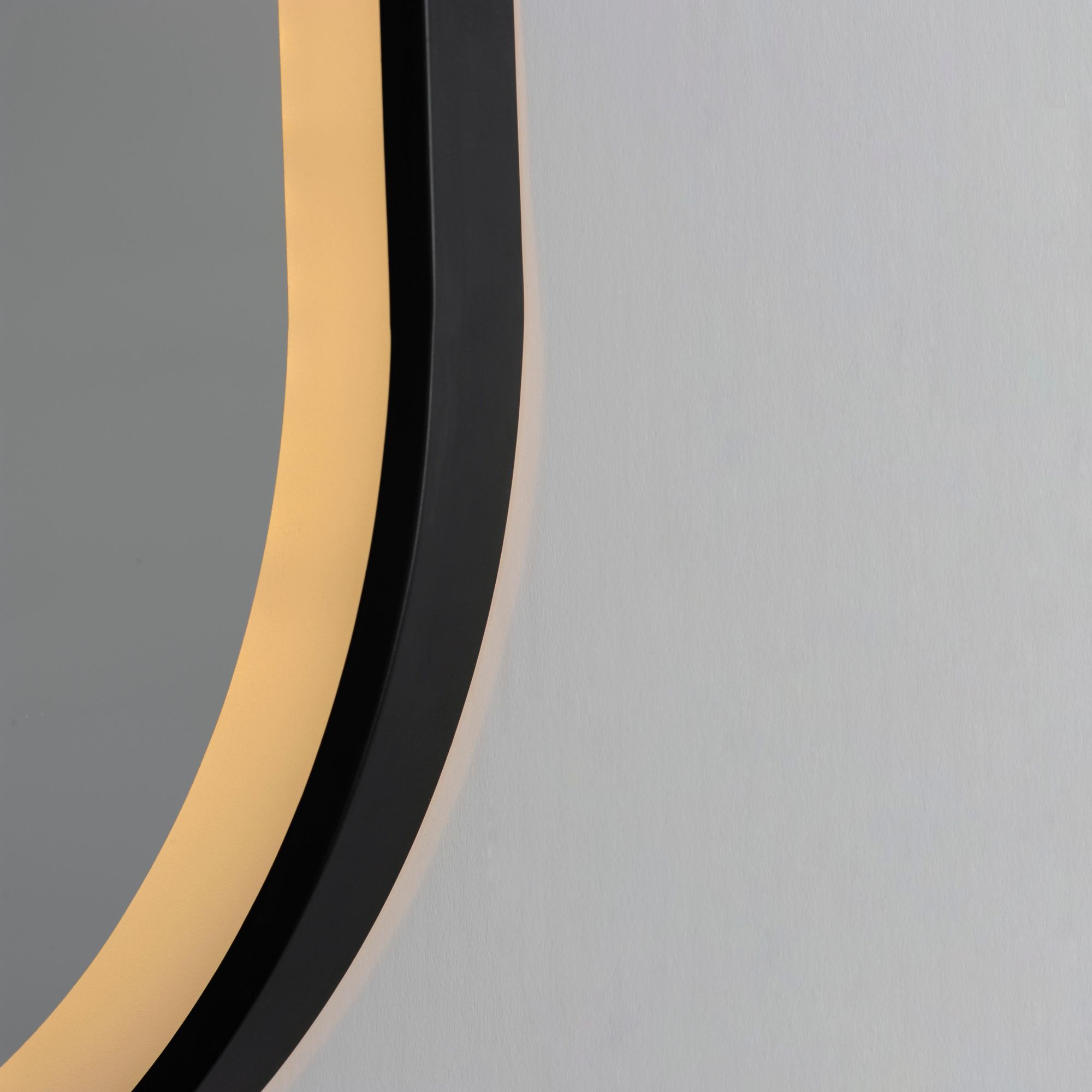 Studio M SM24800WABK Stonewall White Alabaster LED Mirror in Black by Nina Magon