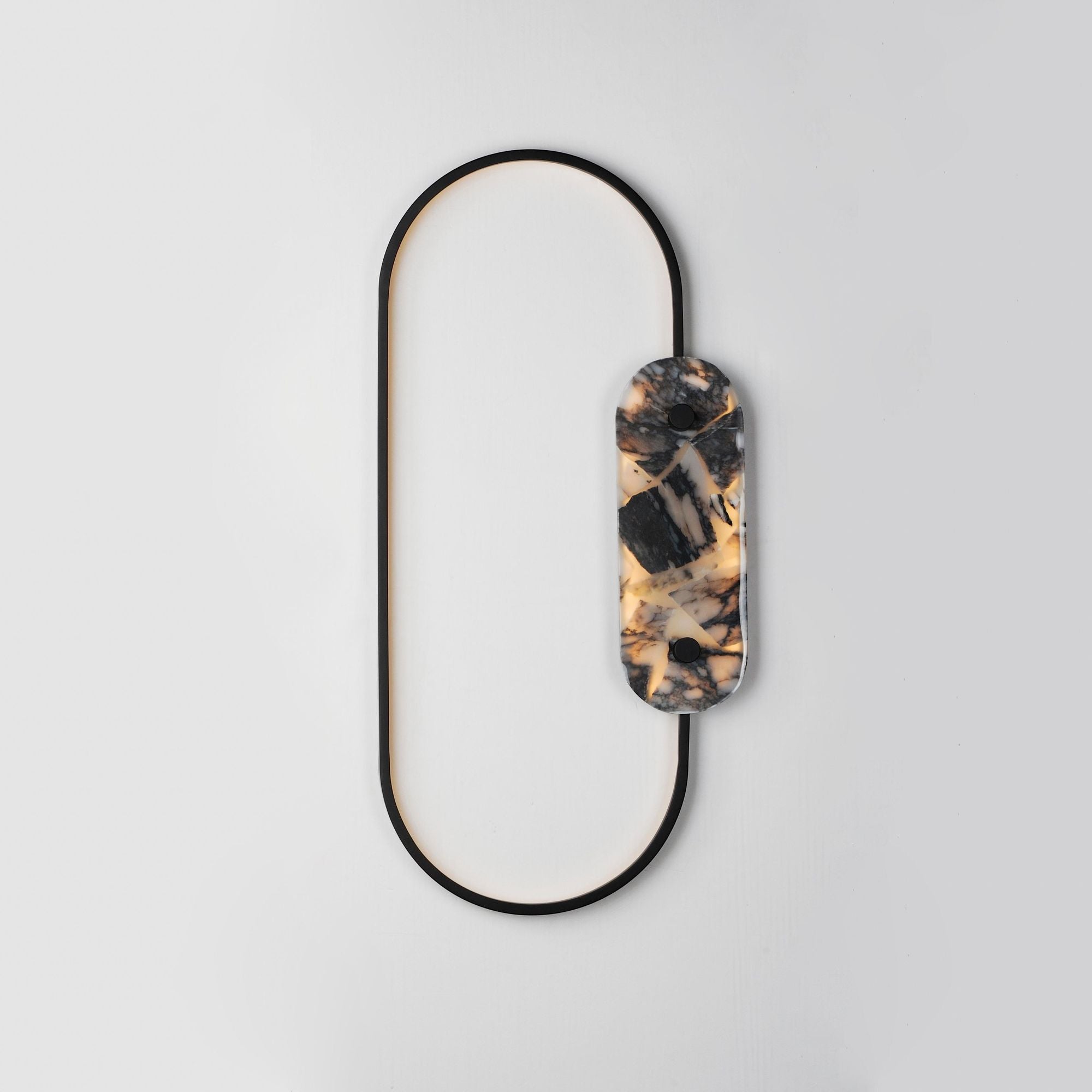 Studio M SM24801ARYBK Stonewall Striae Arya LED Wall Decor in Black by Nina Magon