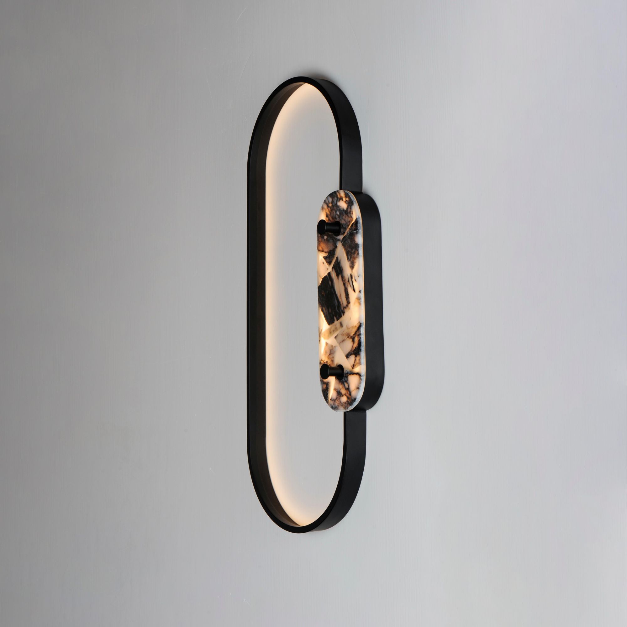 Studio M SM24801ARYBK Stonewall Striae Arya LED Wall Decor in Black by Nina Magon