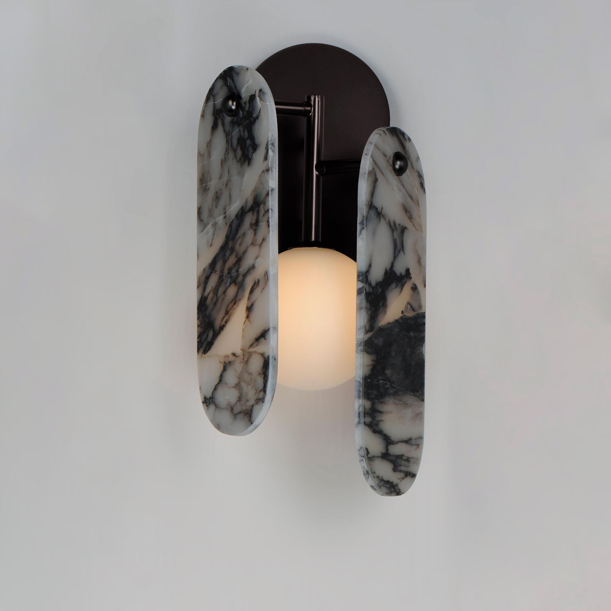 Studio M SM24810ARYBBZ Megalith Striae Arya Wall Sconce in Brushed Bronze by Nina Magon