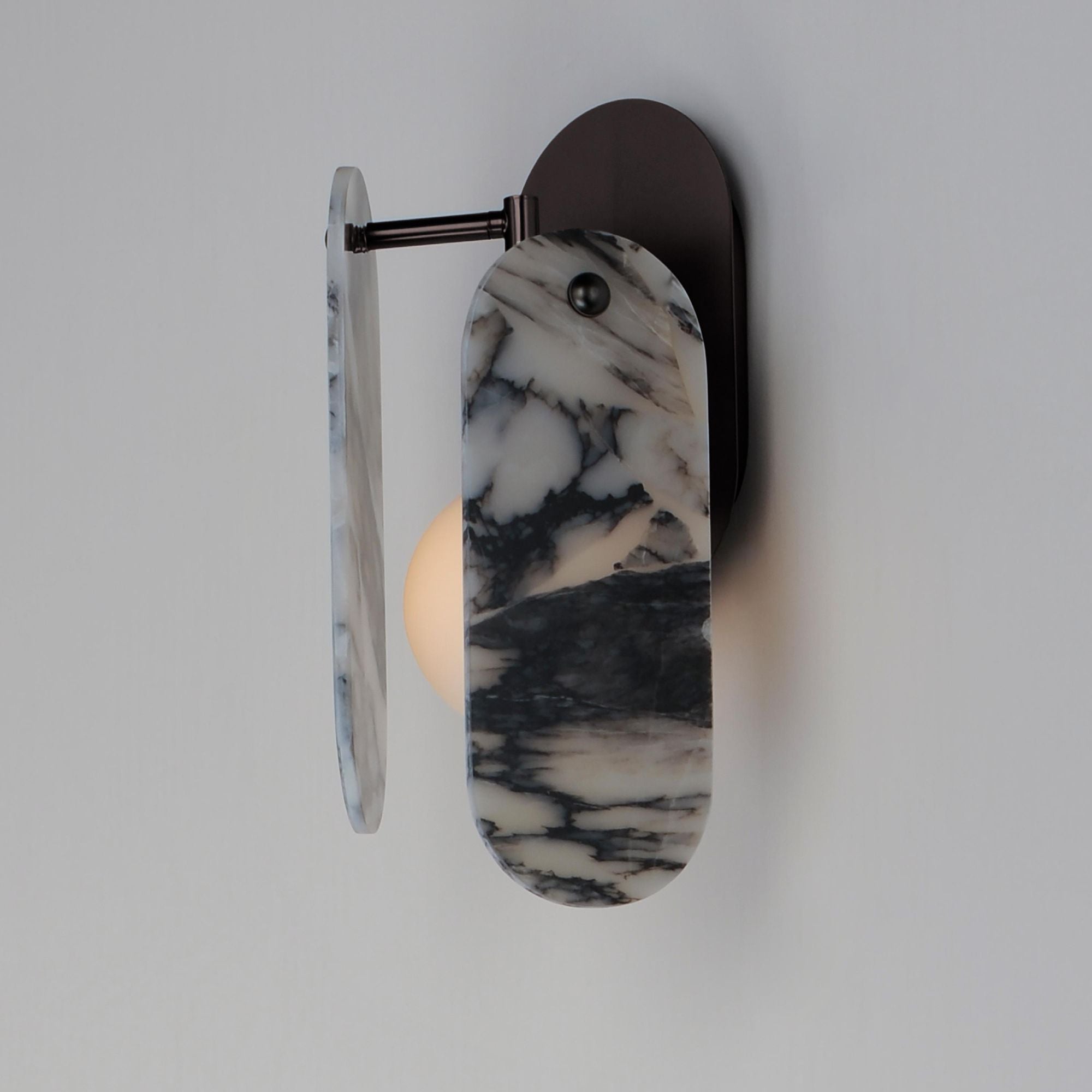 Studio M SM24810ARYBBZ Megalith Striae Arya Wall Sconce in Brushed Bronze by Nina Magon