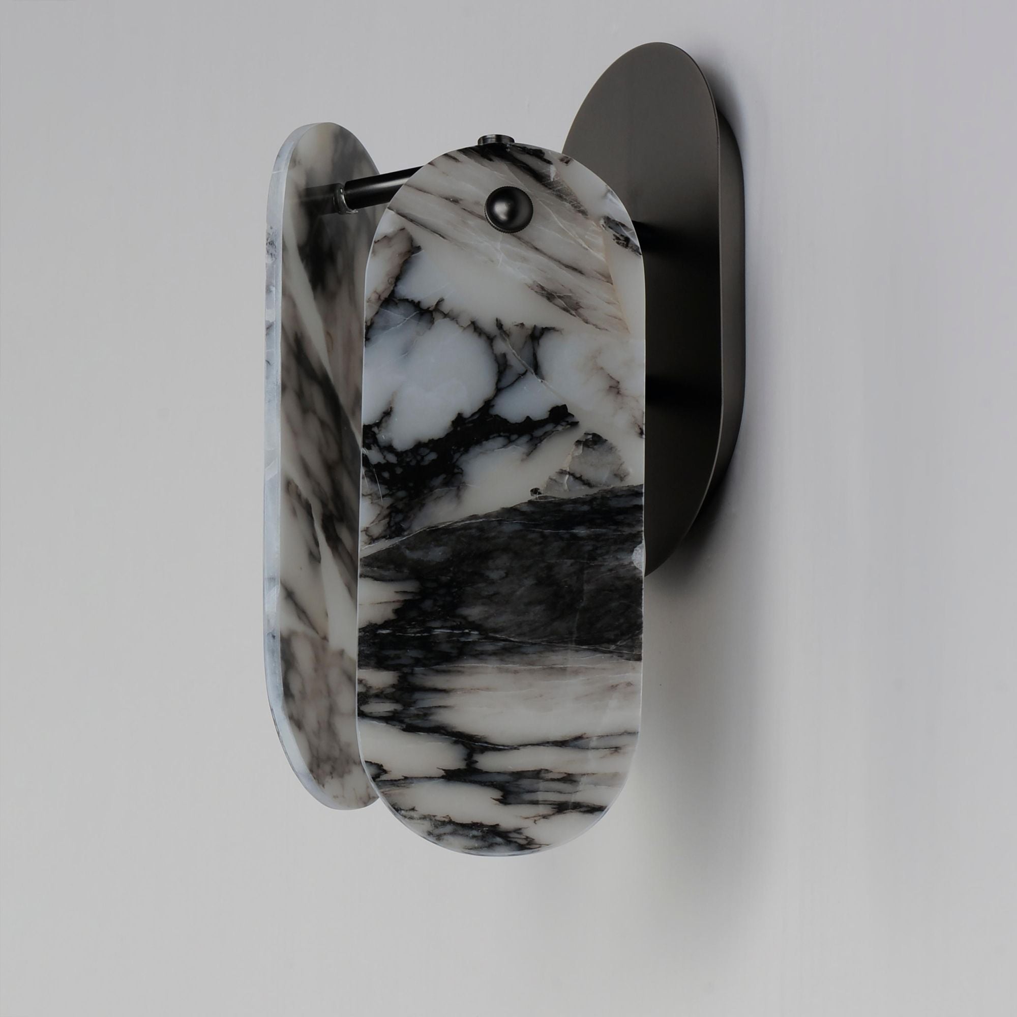 Studio M SM24810ARYGM Megalith Striae Arya Wall Sconce in Gunmetal by Nina Magon