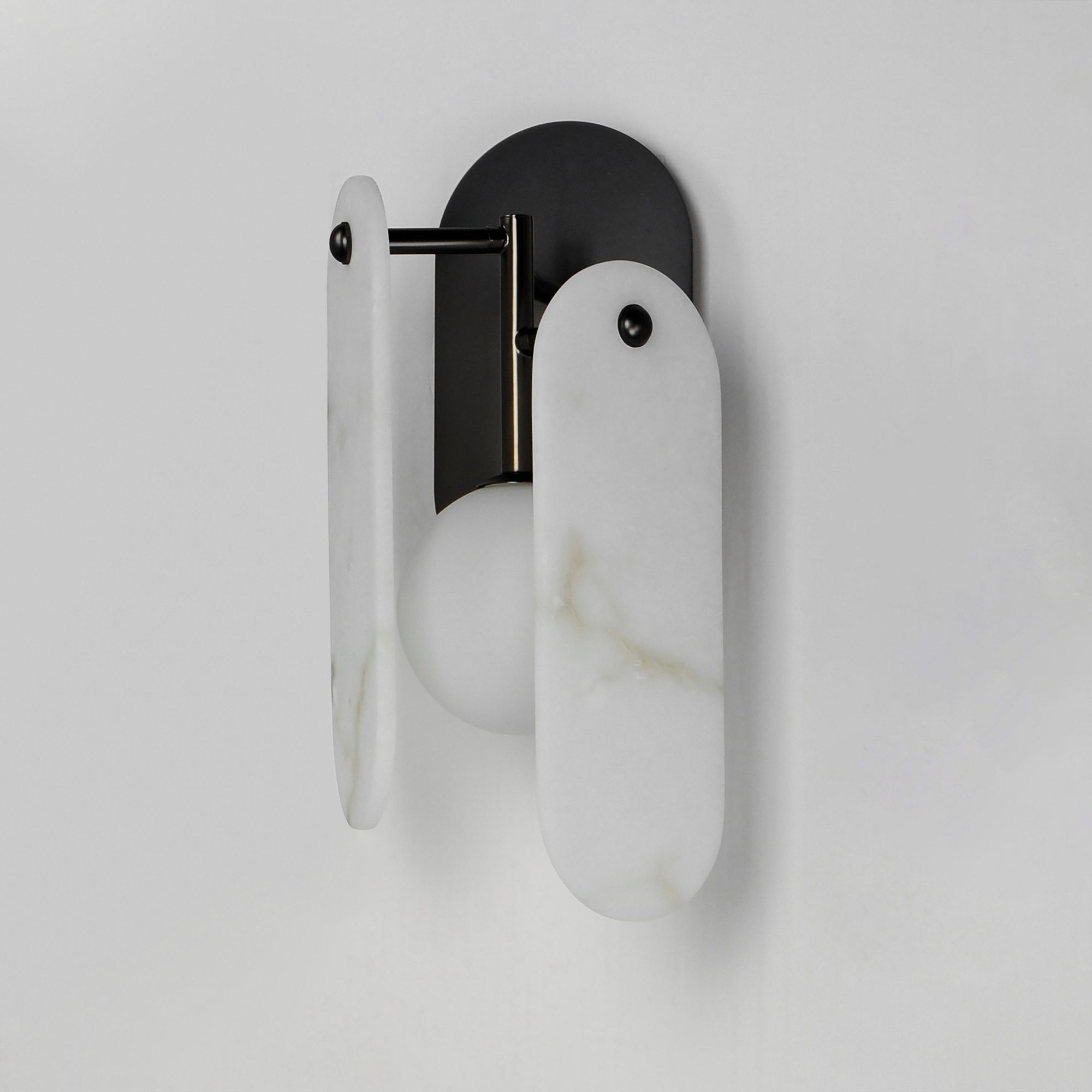 Studio M SM24810OXGM Megalith White Onyx Wall Sconce in Gunmetal by Nina Magon