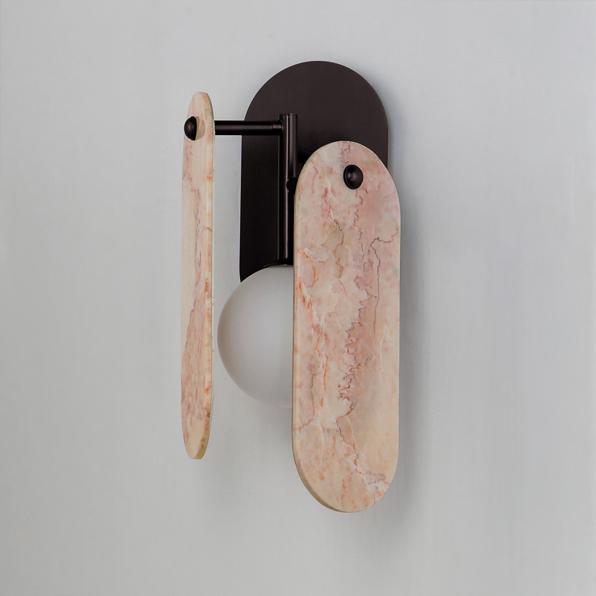 Studio M SM24810RJBBZ Megalith Rose Jade Wall Sconce in Brushed Bronze by Nina Magon
