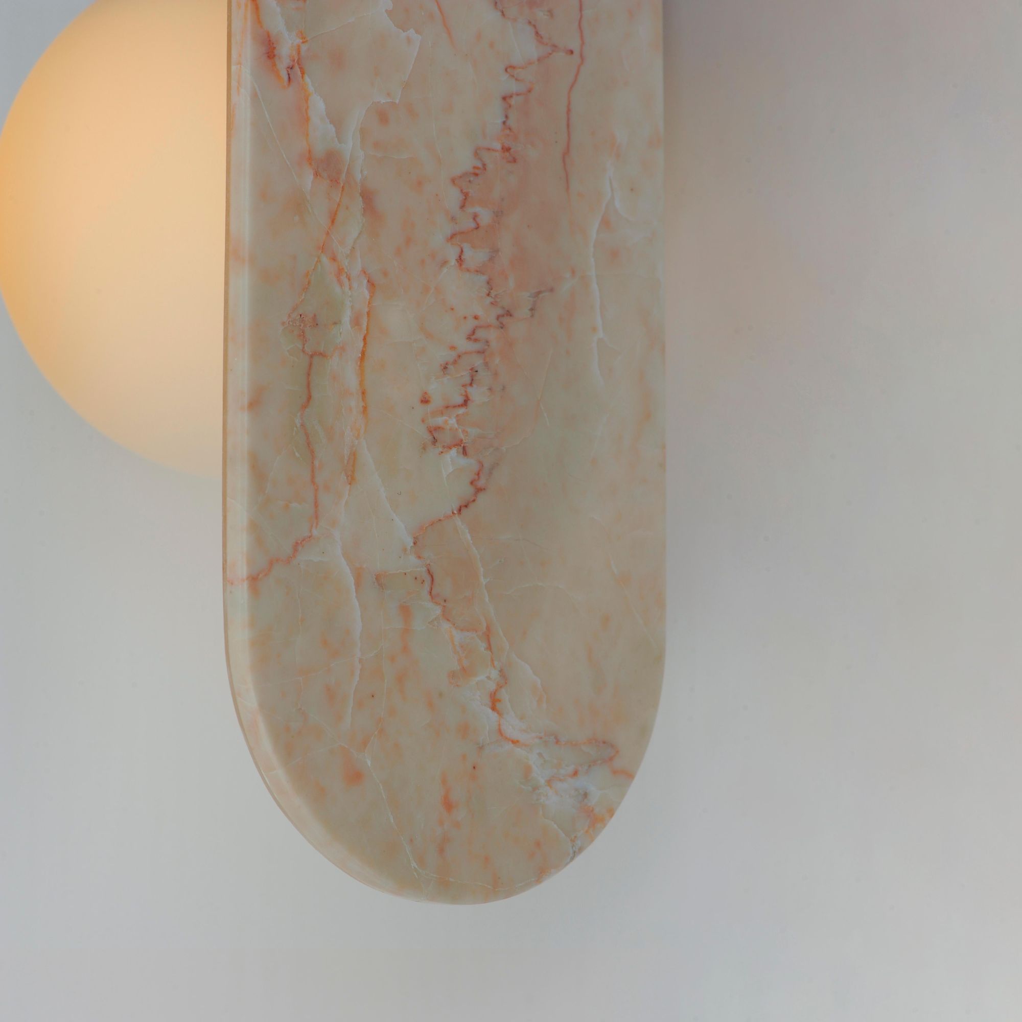 Studio M SM24810RJGM Megalith Rose Jade Wall Sconce in Gunmetal by Nina Magon