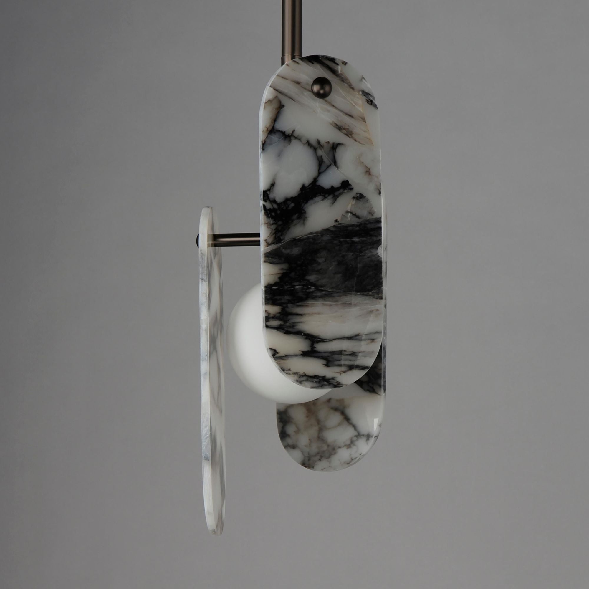 Studio M SM24811ARYBBZ Megalith Single Pendant Striae Arya in Brushed Bronze by Nina Magon