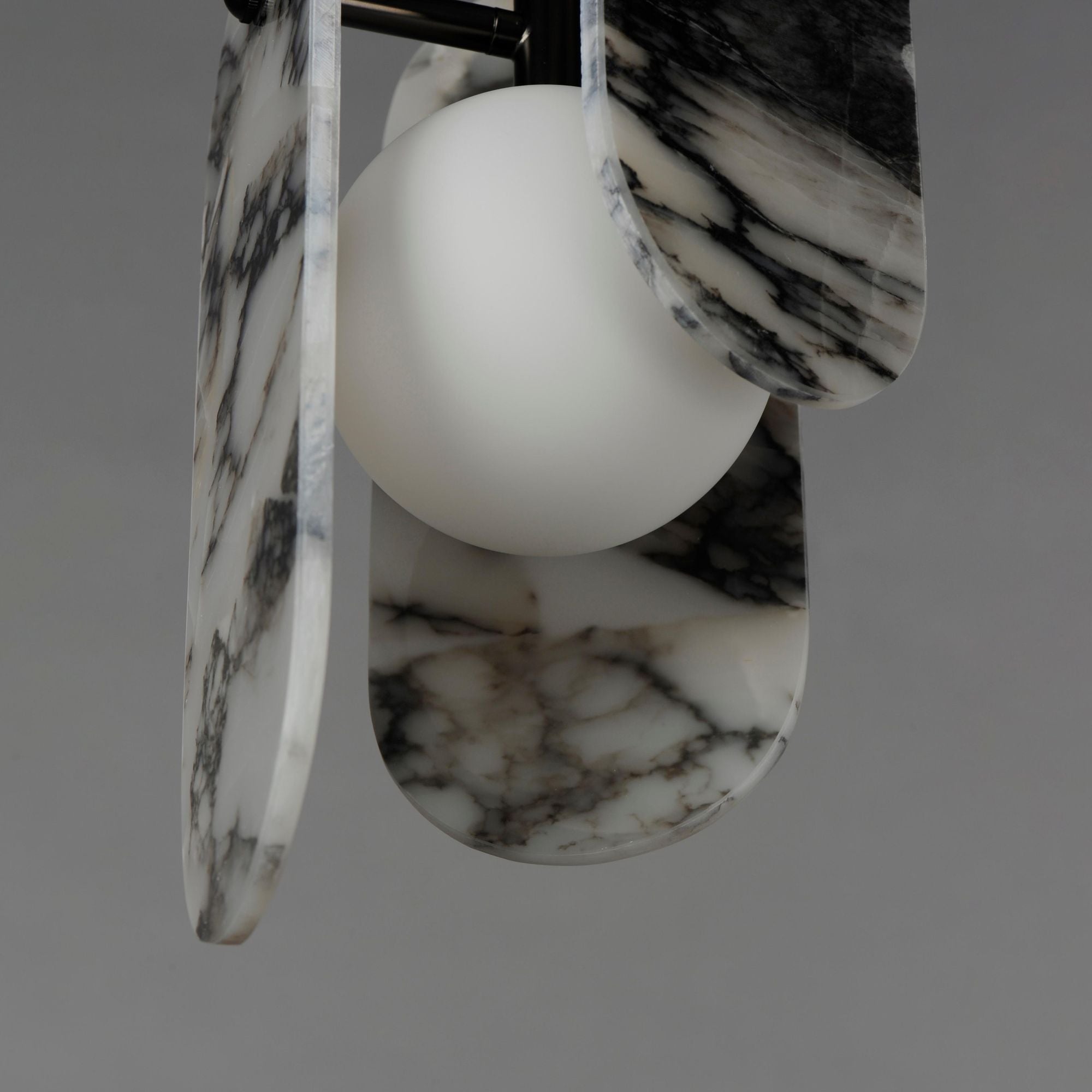 Studio M SM24811ARYGM Megalith Single Pendant Striae Arya in Gunmetal by Nina Magon