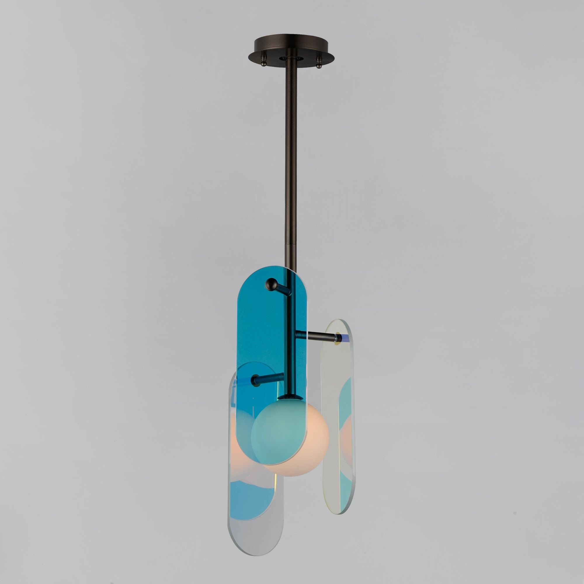 Studio M SM24811DCBBZ Megalith Single Pendant Dichroic Glass in Brushed Bronze by Nina Magon