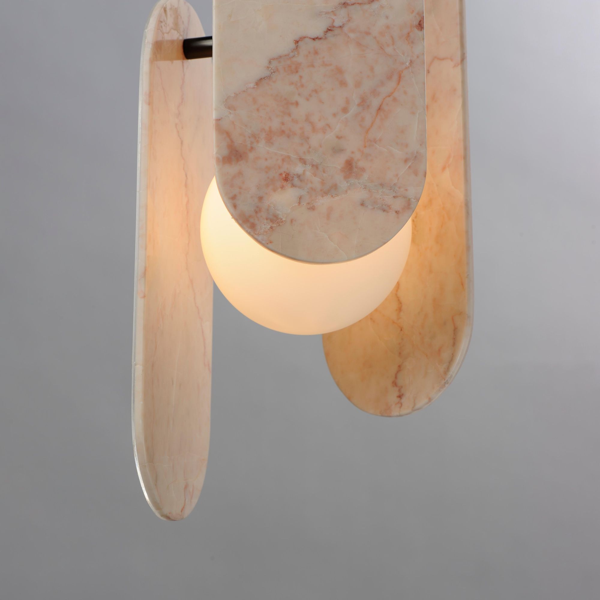 Studio M SM24811RJBBZ Megalith Single Pendant Rose Jade in Brushed Bronze by Nina Magon