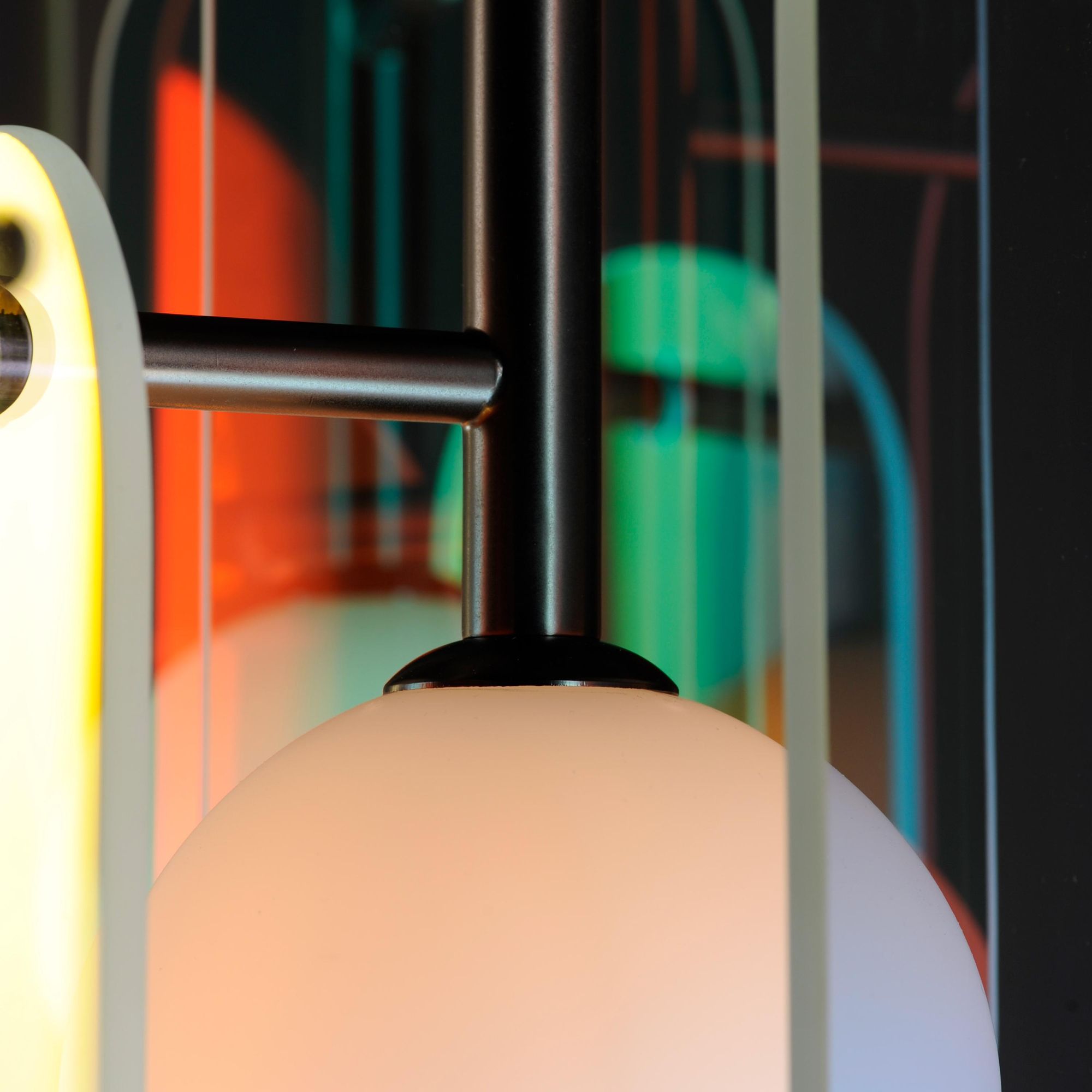 Studio M SM24815DCBBZ Megalith 5-Light Pendant Dichroic Glass in Brushed Bronze by Nina Magon