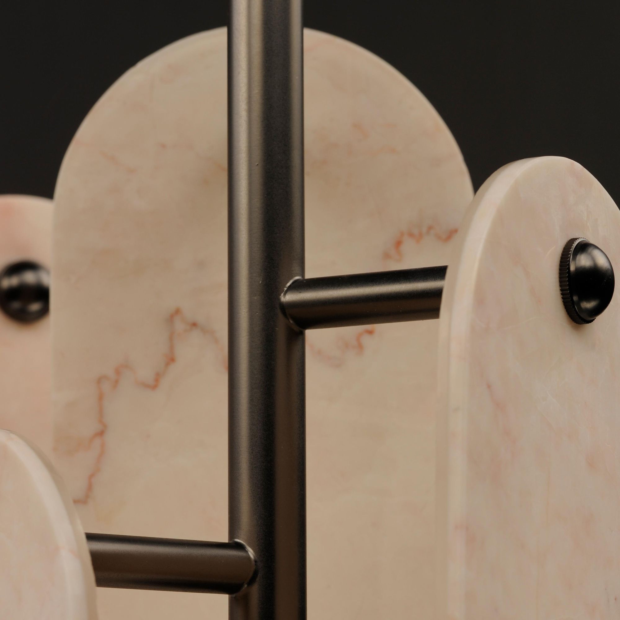 Studio M SM24815RJGM Megalith 5-Light Pendant Rose Jade Onyx in Gunmetal by Nina Magon