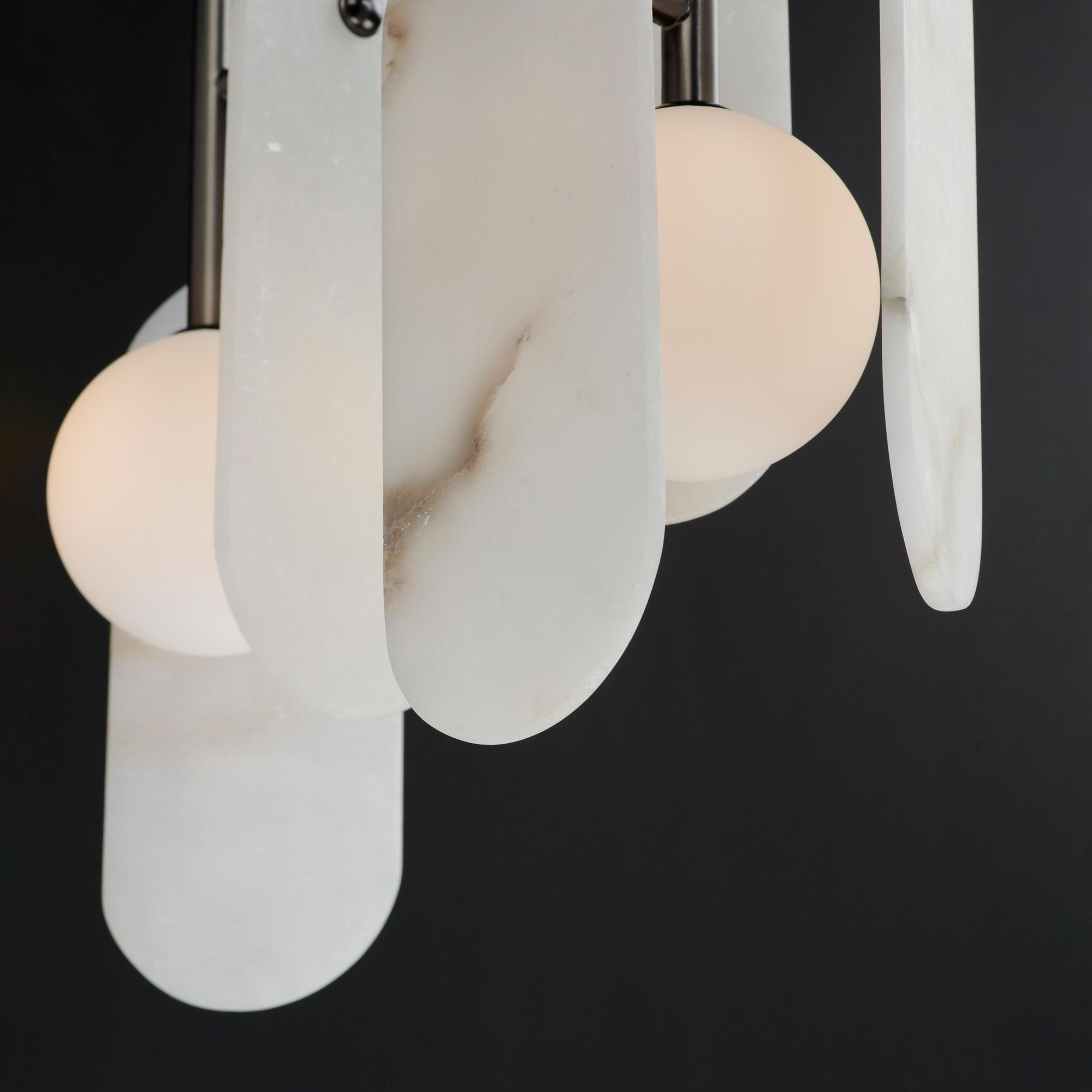 Studio M SM24815WAGM Megalith 5-Light Pendant Spanish Alabaster in Gunmetal by Nina Magon