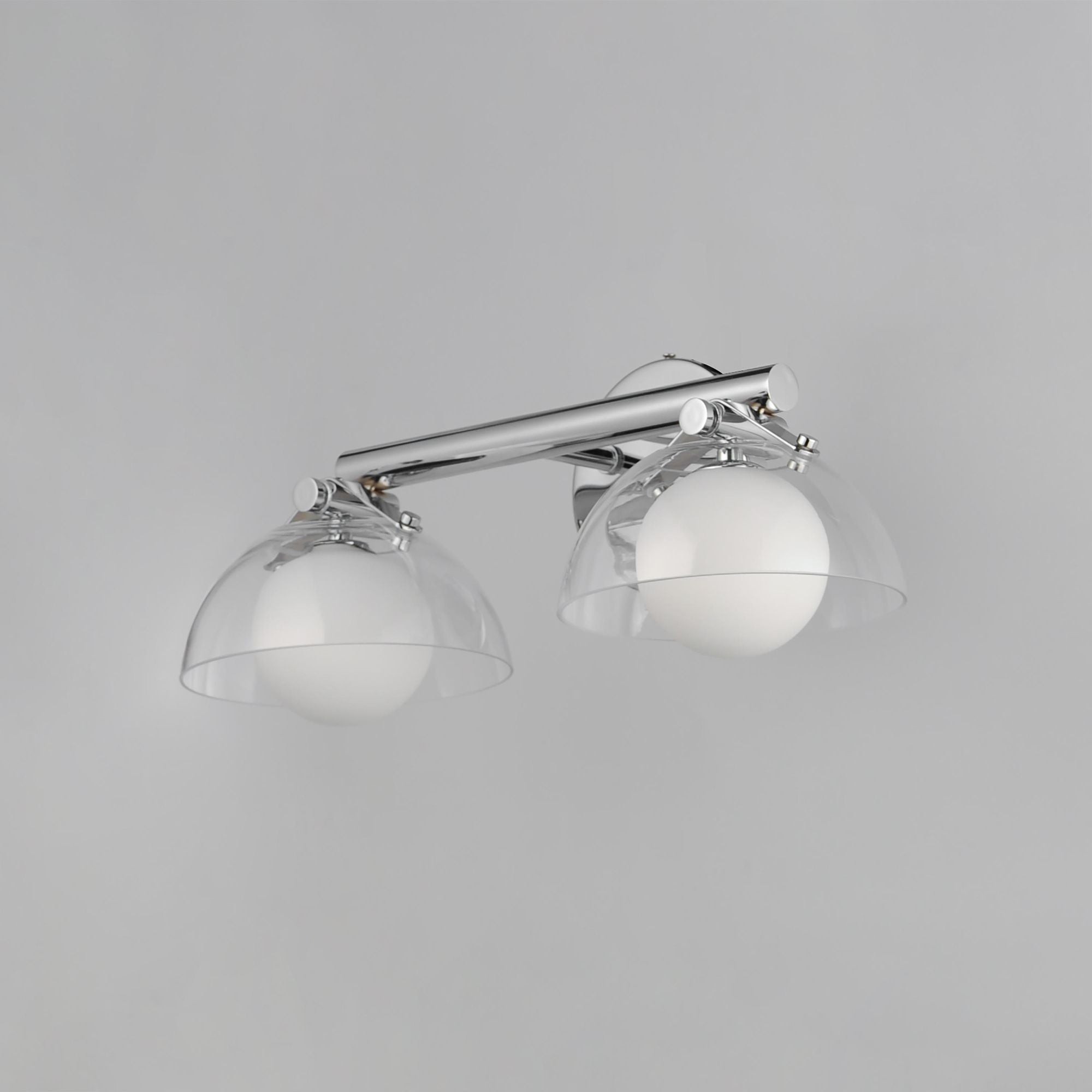 Studio M SM31002CLPC Domain 2-Light Wall Sconce - Clear/Chrome in Polished Chrome by Mat Sanders