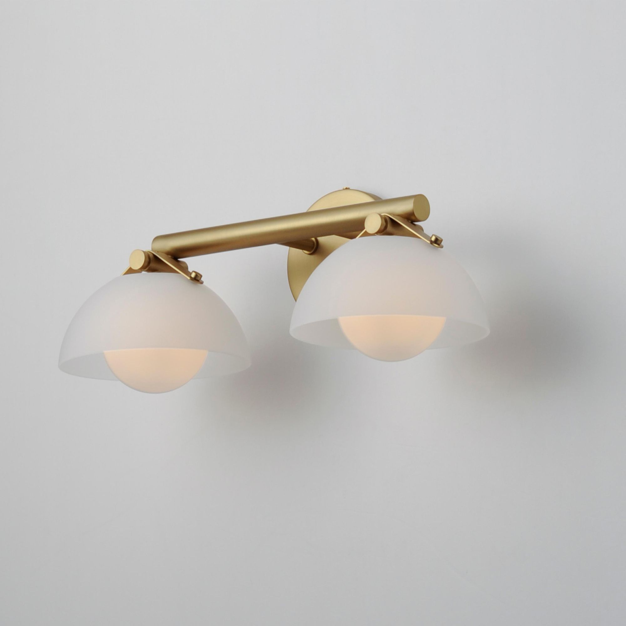 Studio M SM31002FTNAB Domain 2-Light Wall Sconce - Frost/Brass in Natural Aged Brass by Mat Sanders