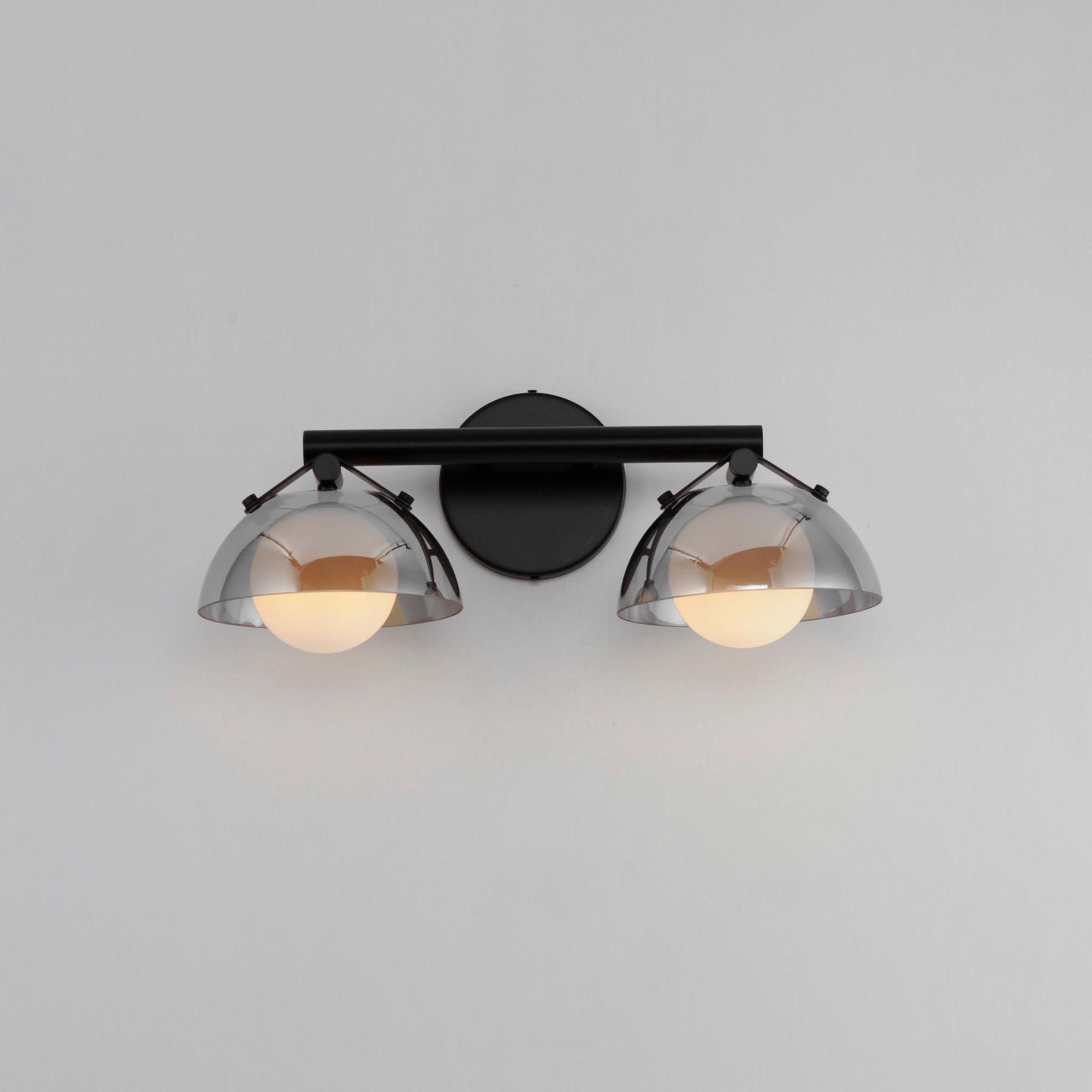 Studio M SM31002MSKBK Domain 2-Light Wall Sconce - Smoke/Matte Black by Mat Sanders