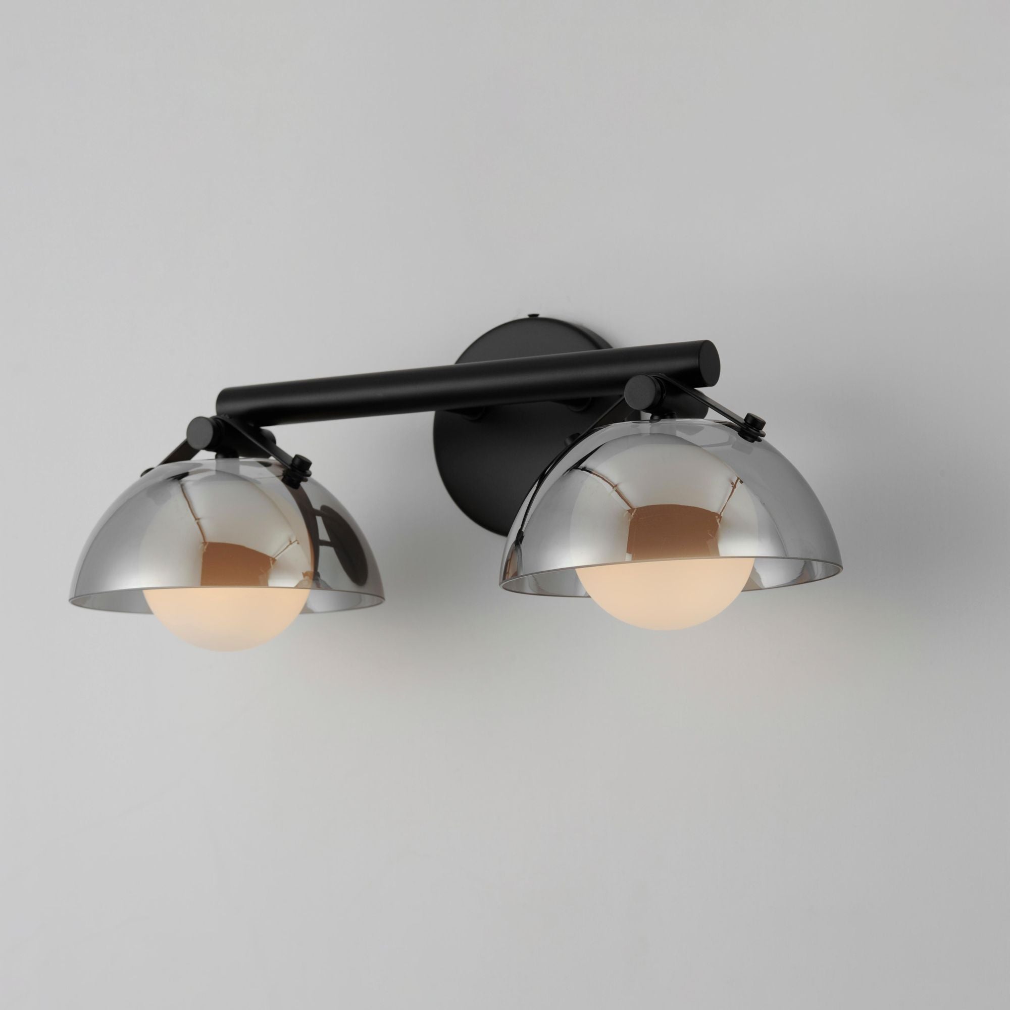 Studio M SM31002MSKBK Domain 2-Light Wall Sconce - Smoke/Matte Black by Mat Sanders