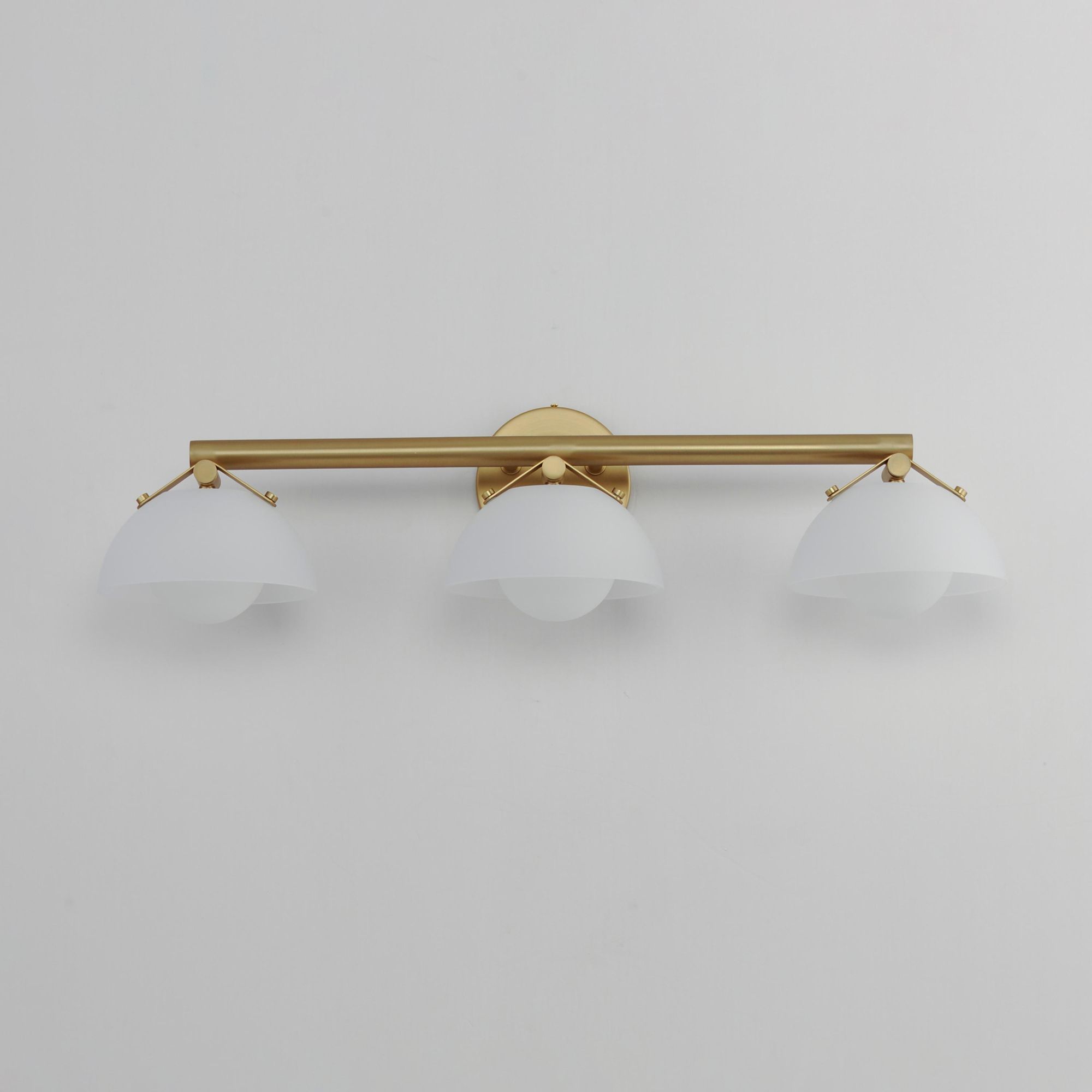 Studio M SM31003FTNAB Domain 3-Light - Frost/Brass Bath Vanity in Natural Aged Brass by Mat Sanders