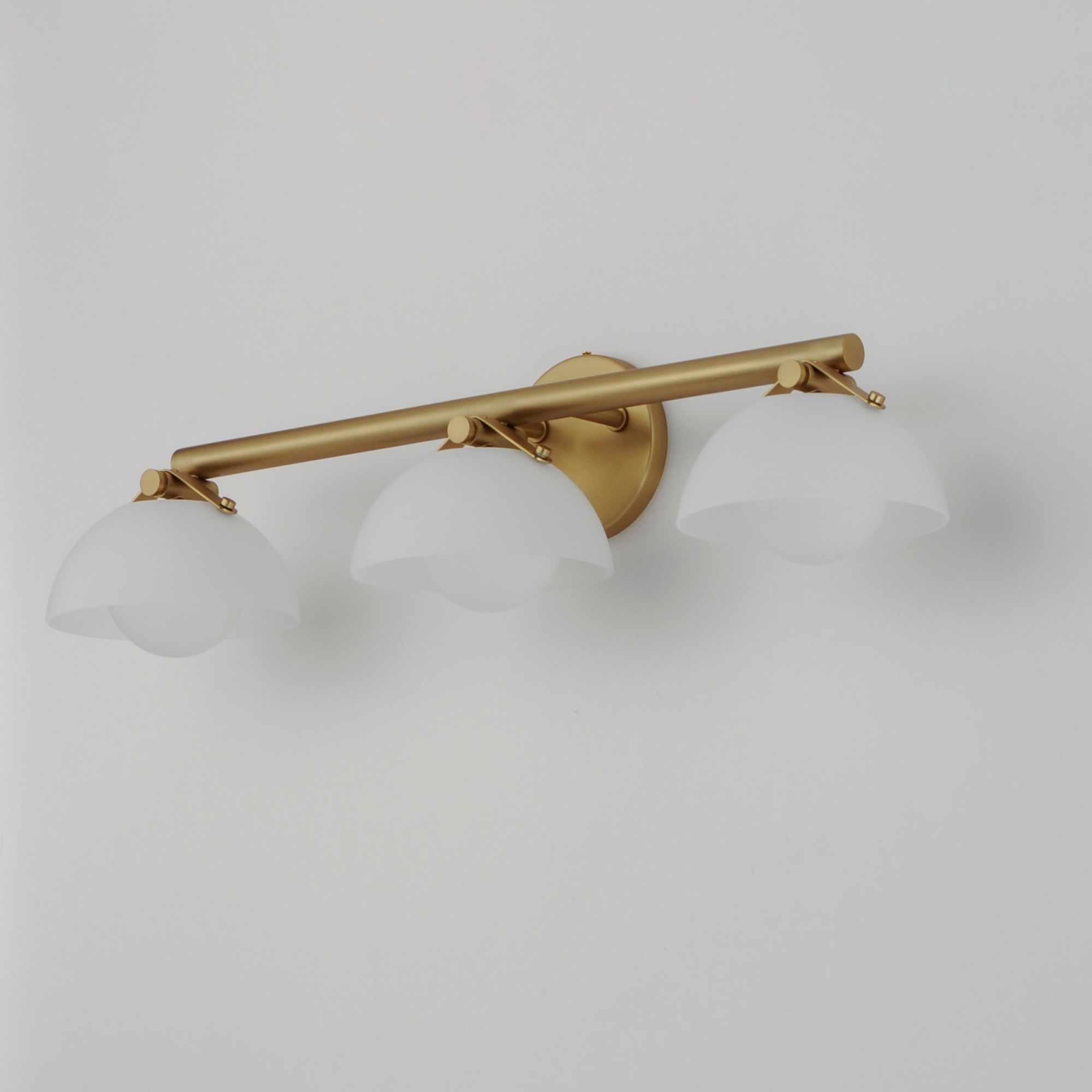 Studio M SM31003FTNAB Domain 3-Light - Frost/Brass Bath Vanity in Natural Aged Brass by Mat Sanders