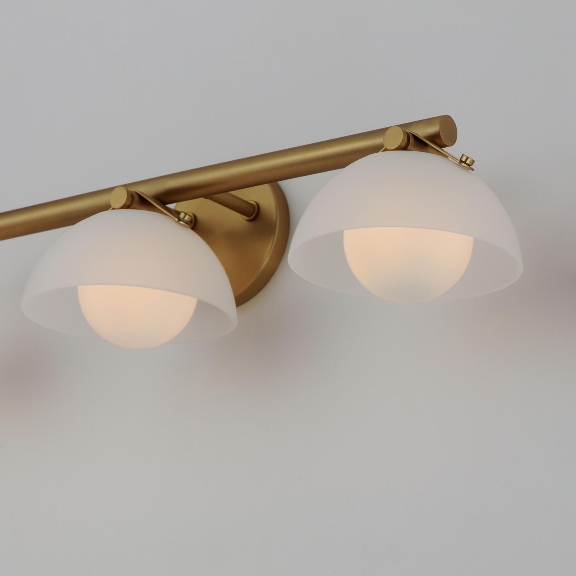 Studio M SM31003FTNAB Domain 3-Light - Frost/Brass Bath Vanity in Natural Aged Brass by Mat Sanders