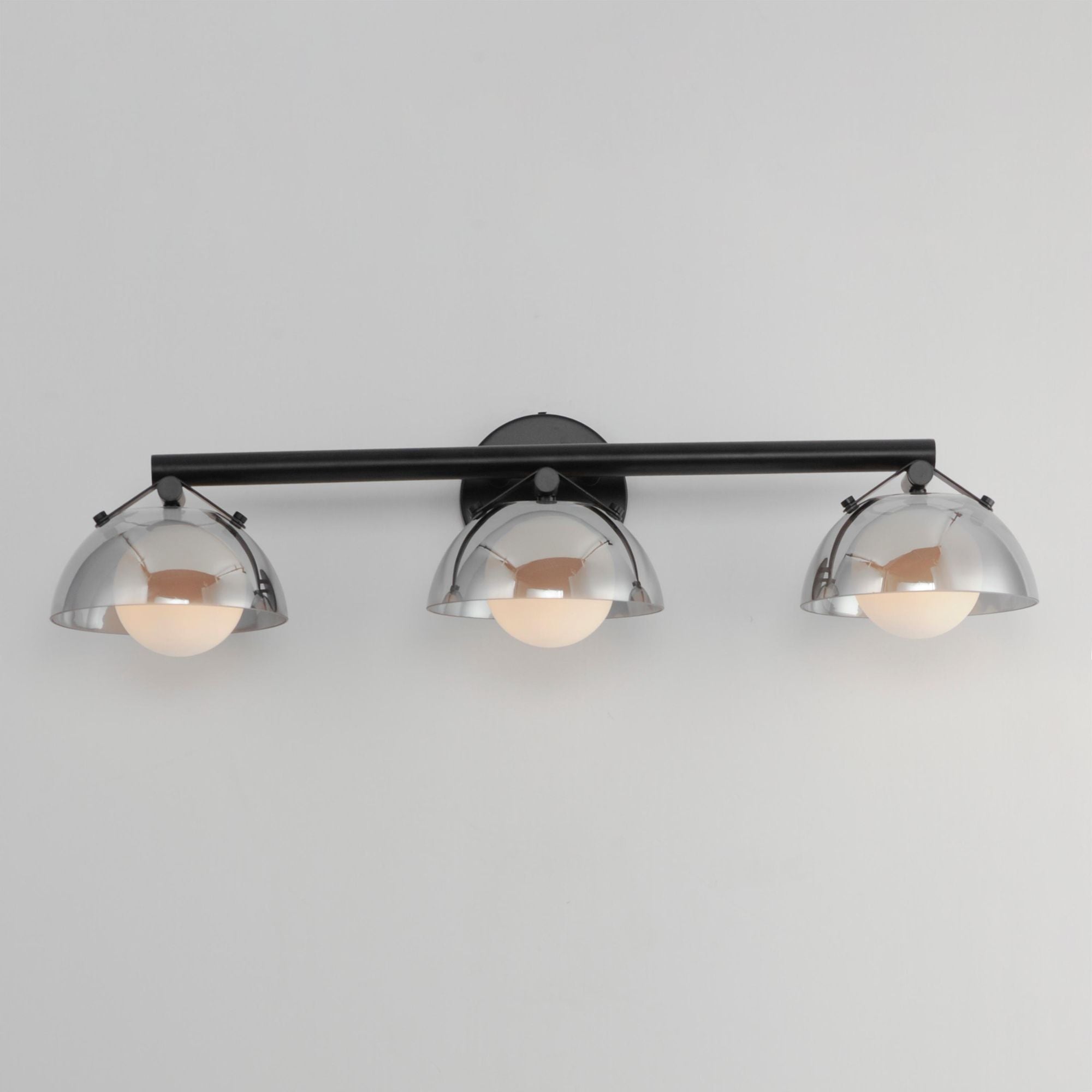 Studio M SM31003MSKBK Domain 3-Light - Smoke/Matte Black Bath Vanity by Mat Sanders