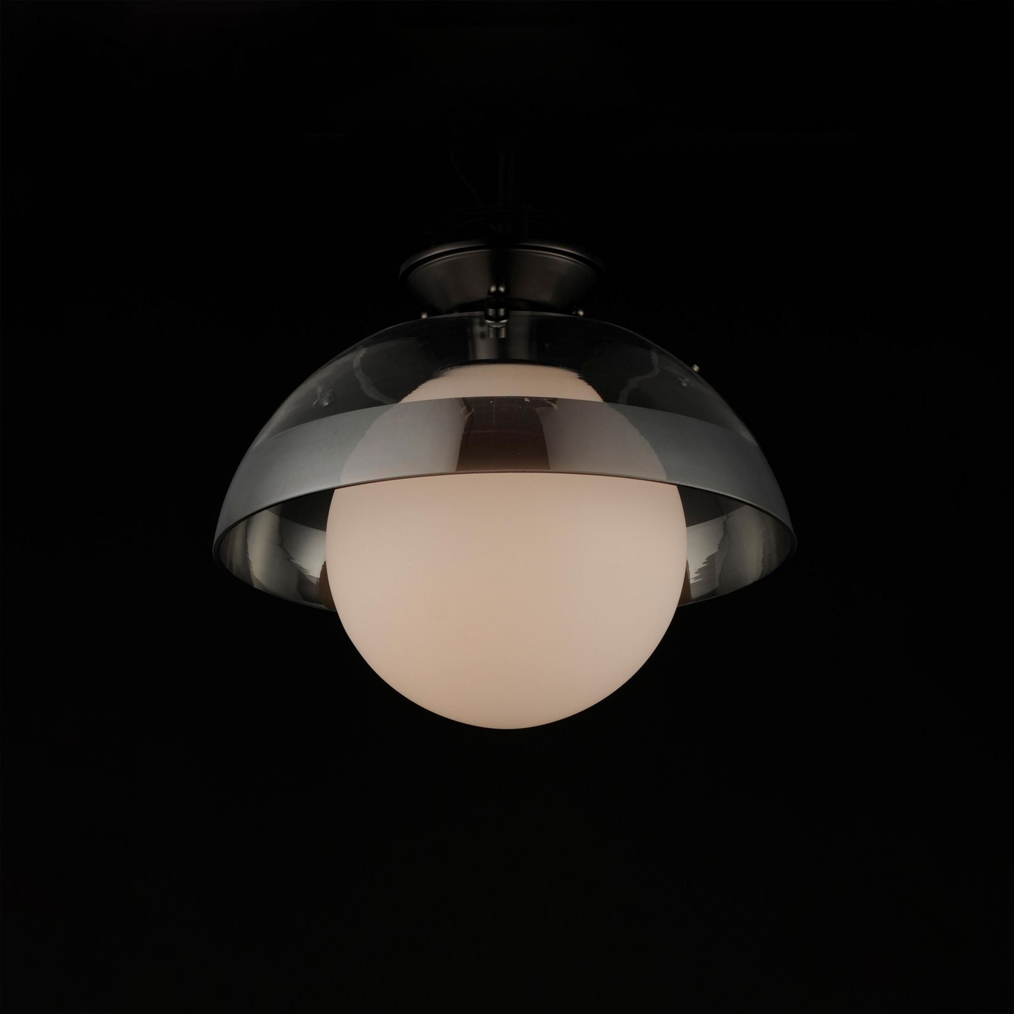 Studio M SM31009MSCLGM Domain 14" Semi - Smoke/Gunmetal Flush Mount by Mat Sanders