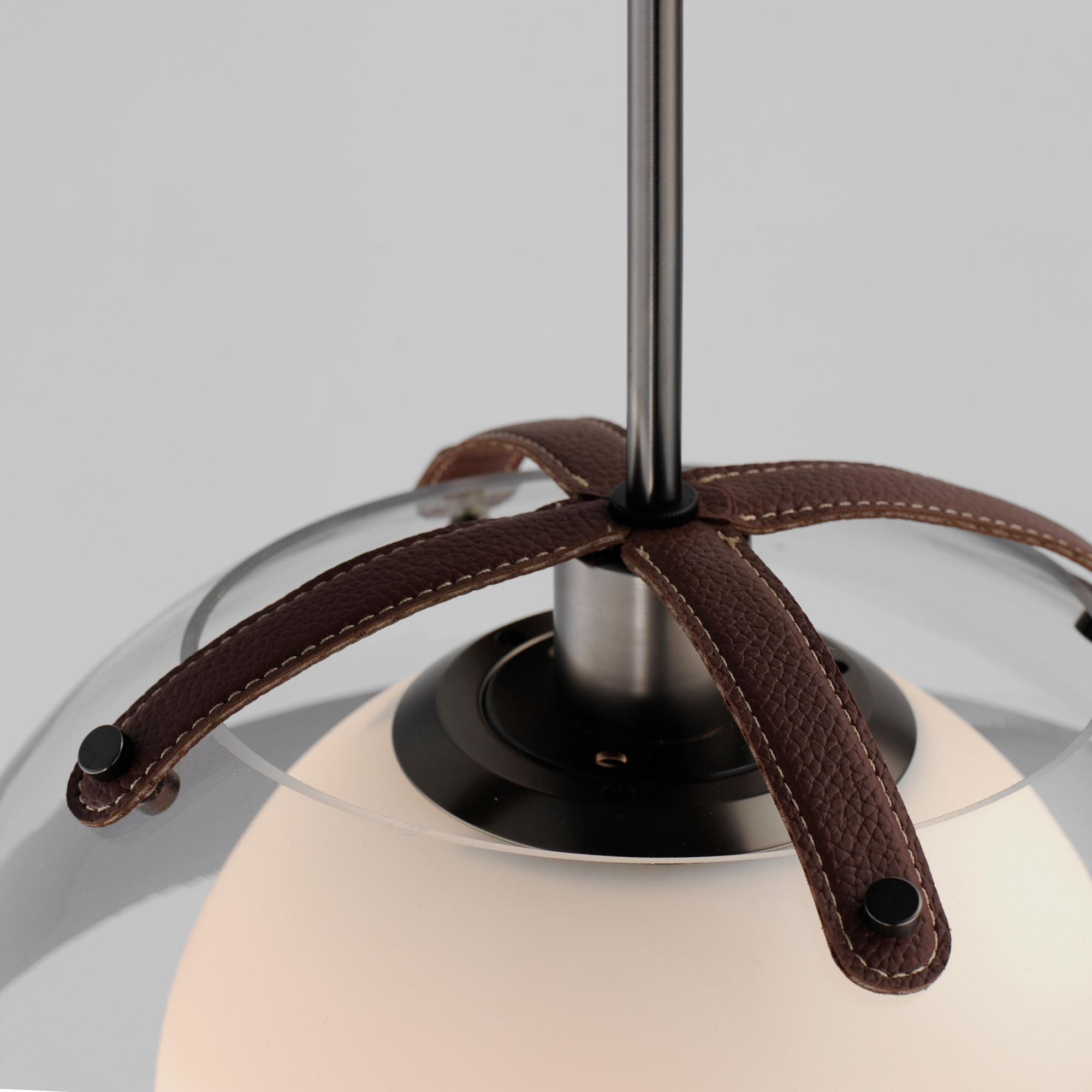 Studio M SM31014MSCLGM Domain 14" Pendant Smoke Stripe/Gunmetal by Mat Sanders