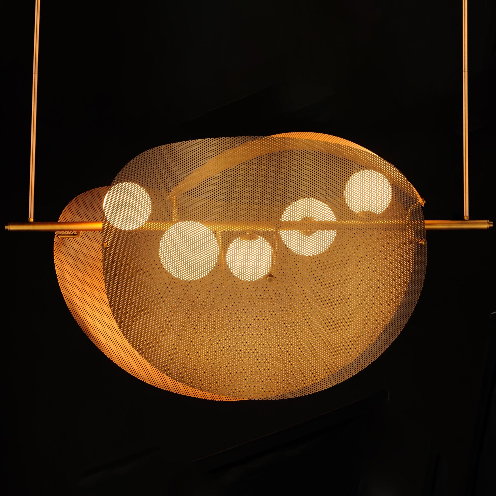 Studio M SM32305SWNAB Chips 5-Light - Brass Linear Pendant in Natural Aged Brass by Mat Sanders