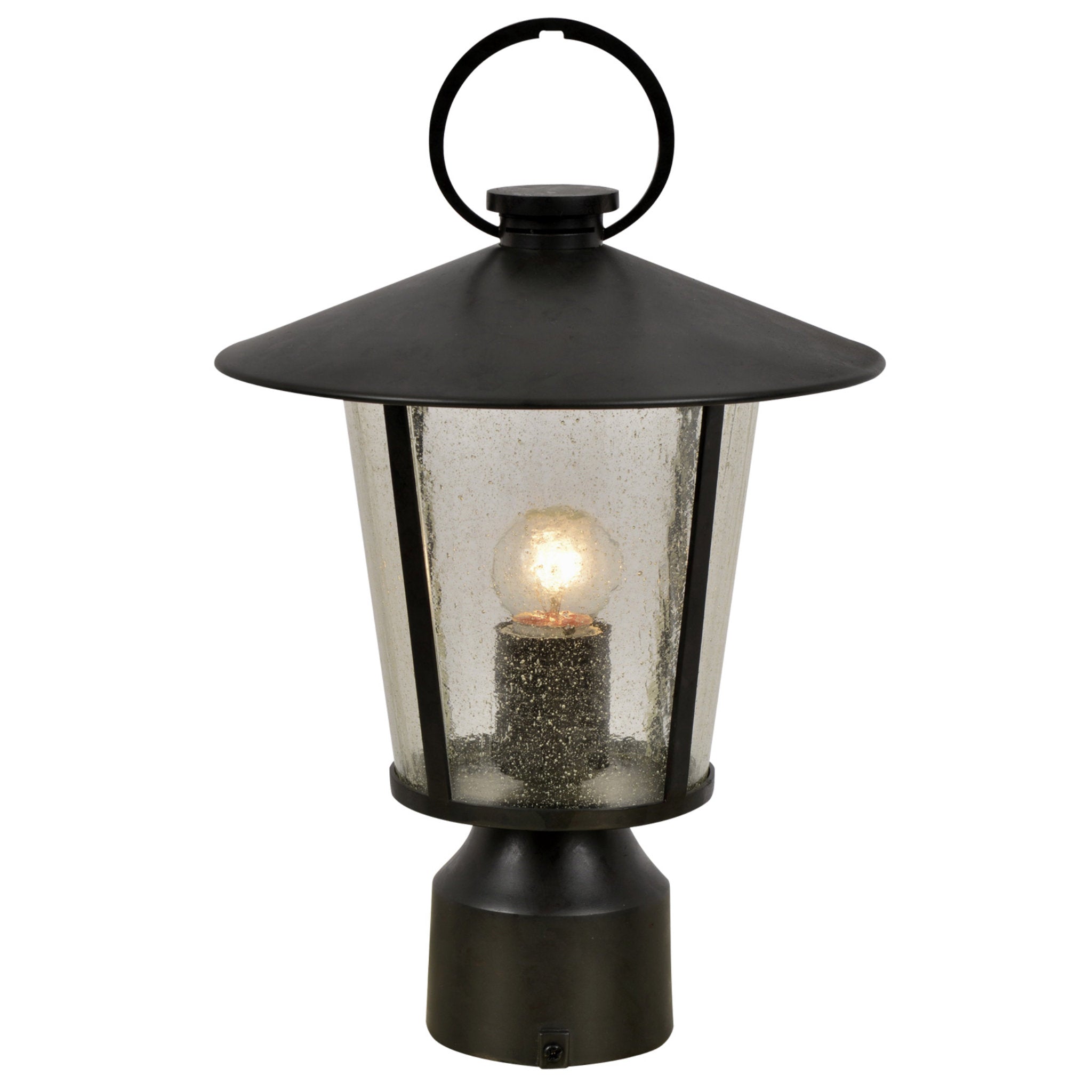 Crystorama AND-9207-SD-MK Andover Outdoor Lantern Post in Matte Black