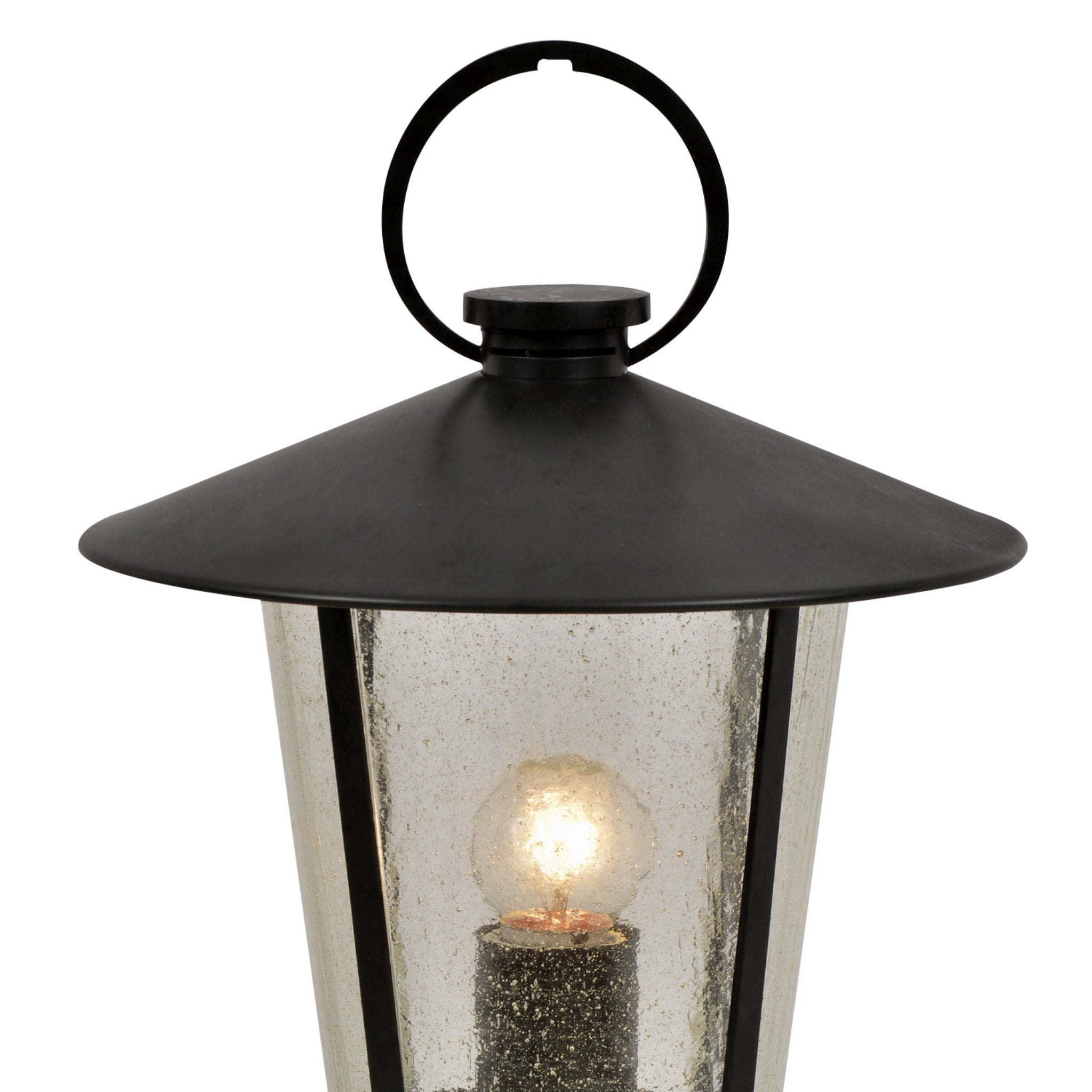 Crystorama AND-9207-SD-MK Andover Outdoor Lantern Post in Matte Black
