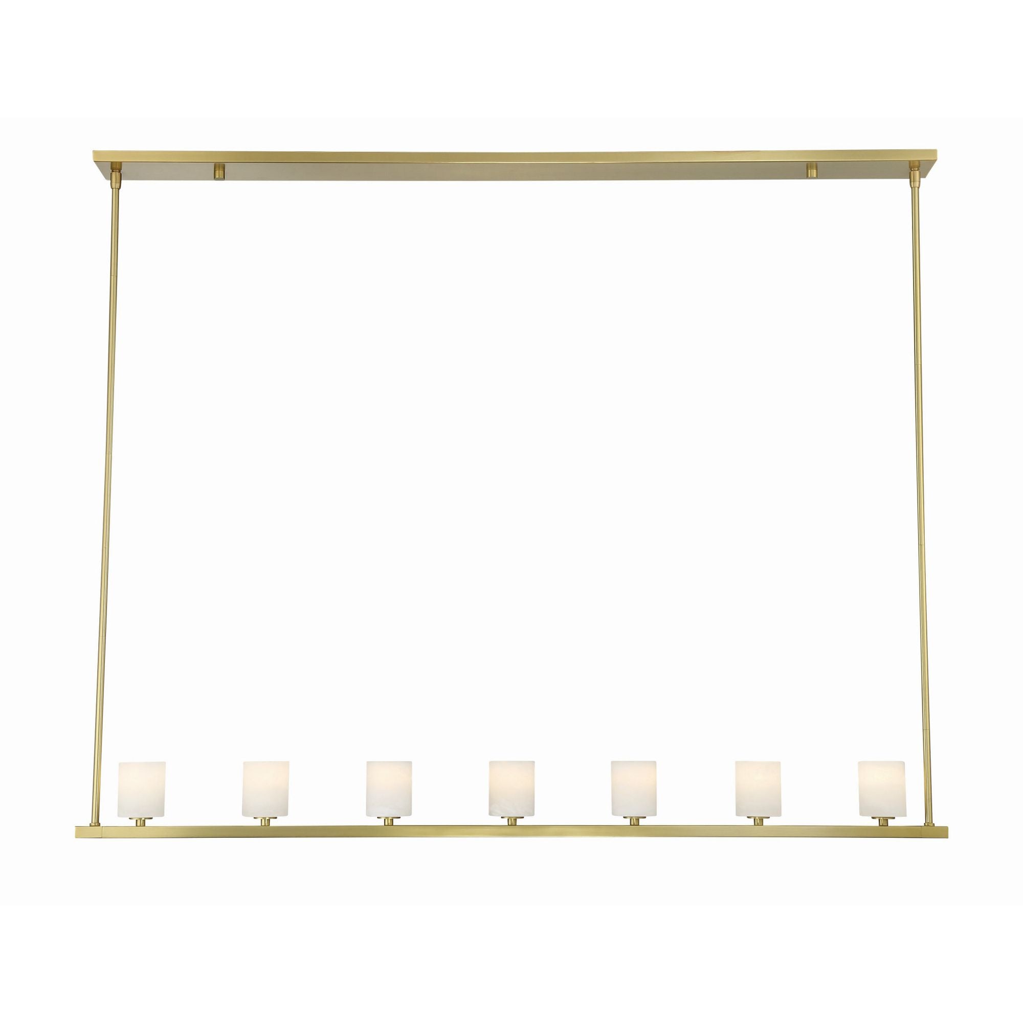 Aragon 56'' LED Soft Brass Linear Chandelier Gold 56"W x 9"H x 3"D