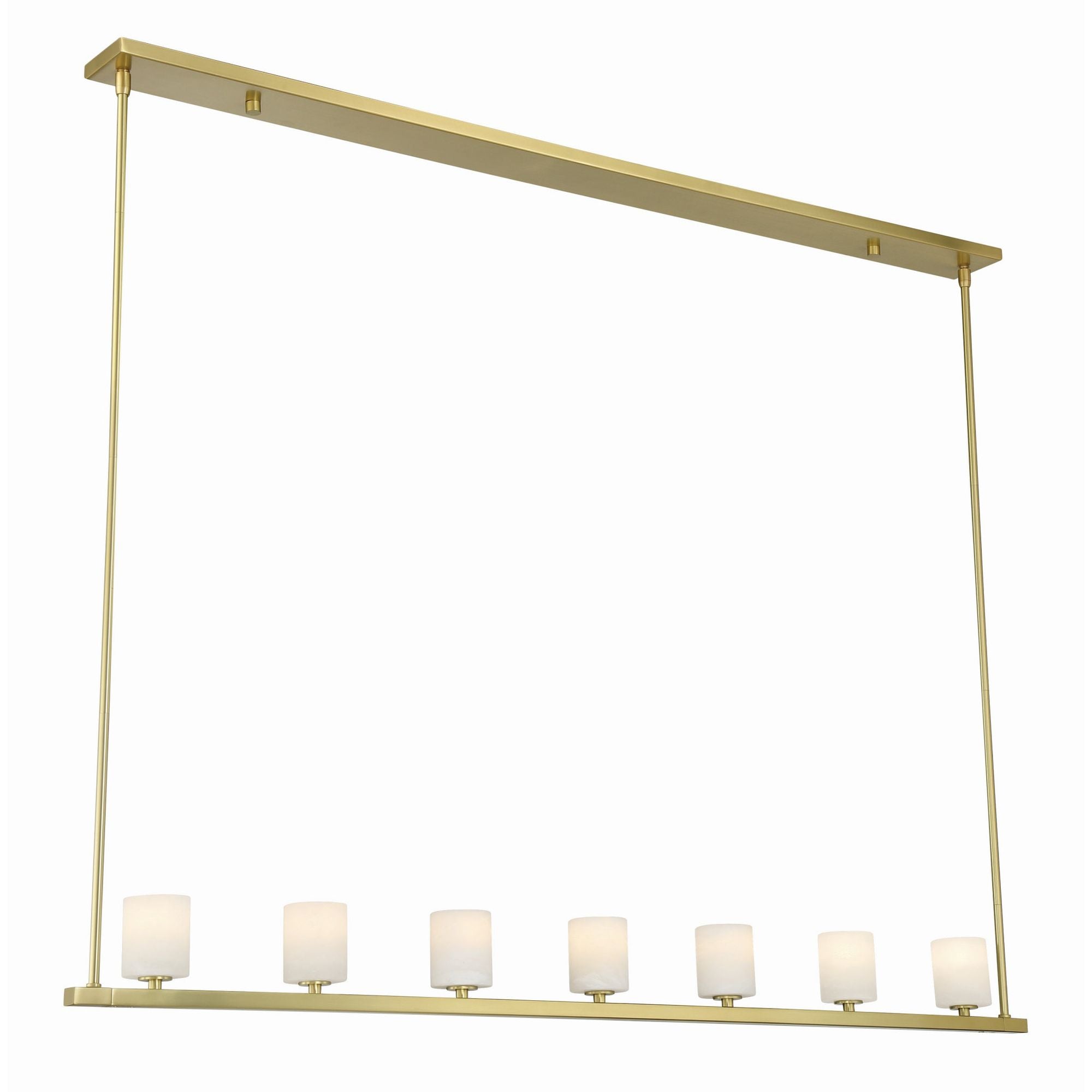 Aragon 56'' LED Soft Brass Linear Chandelier Gold 56"W x 9"H x 3"D