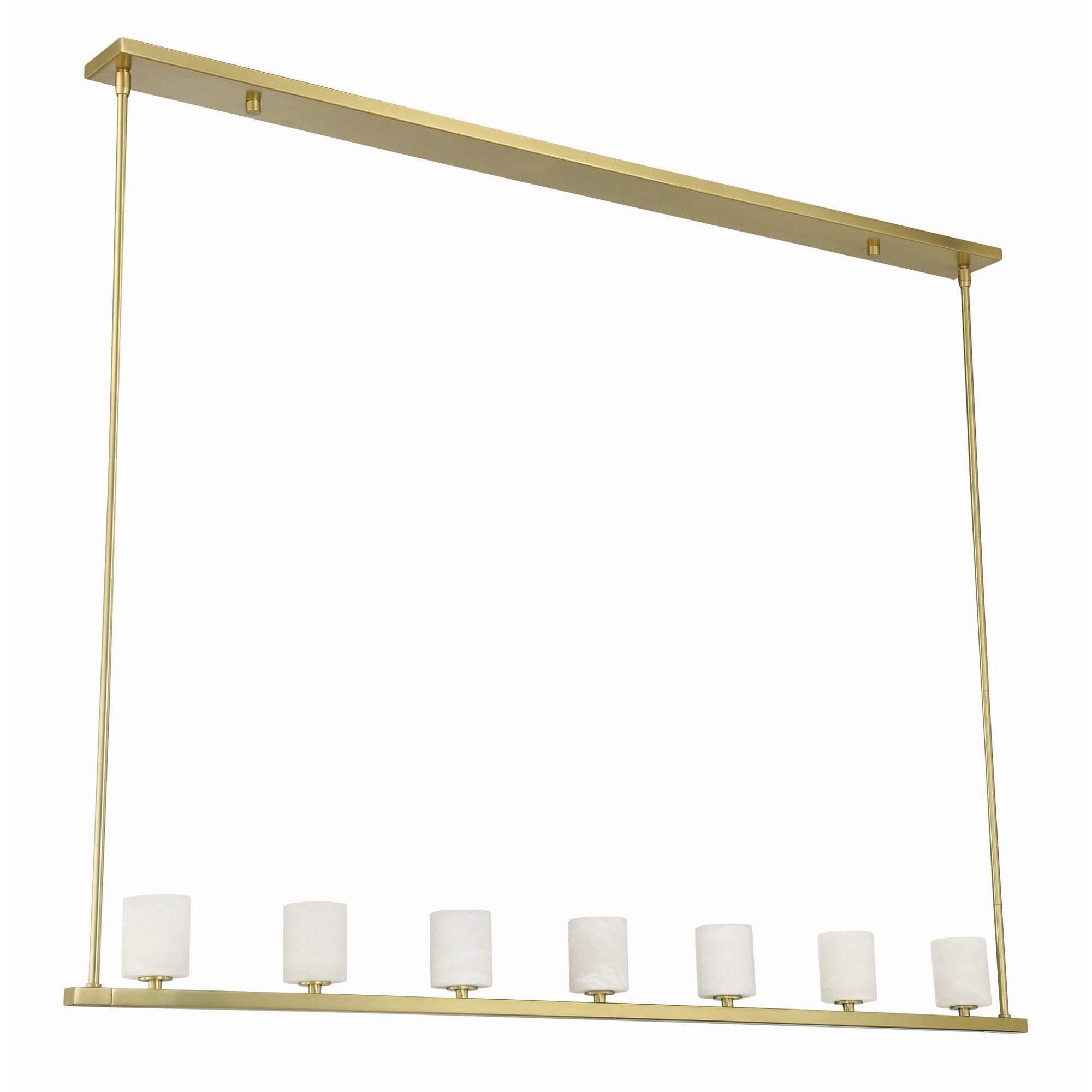 Aragon 56'' LED Soft Brass Linear Chandelier Gold 56"W x 9"H x 3"D