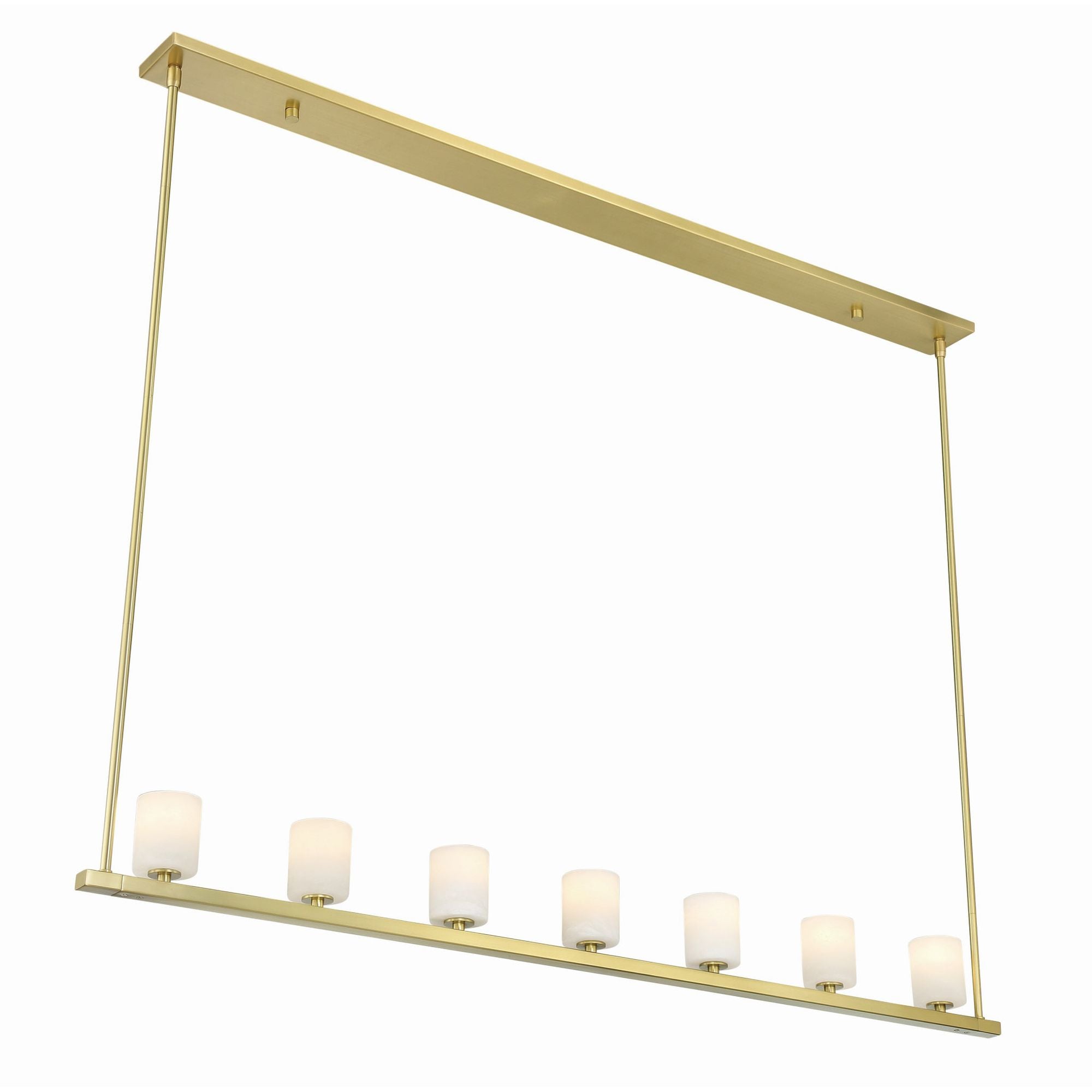 Aragon 56'' LED Soft Brass Linear Chandelier Gold 56"W x 9"H x 3"D
