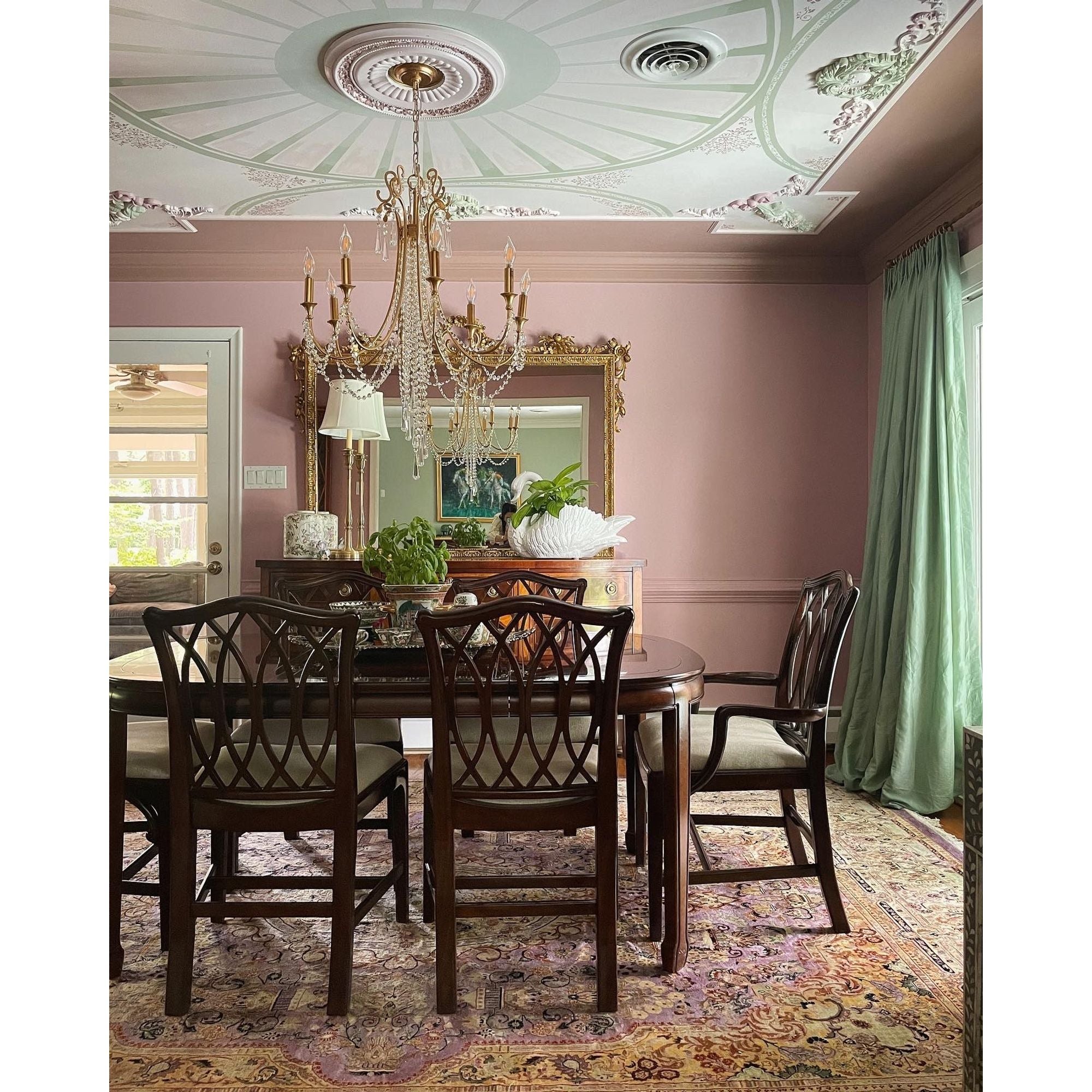 Arcadia 8 Light Antique Gold Chandelier Hand Cut Crystal 26"W x 36.25"H x 26"D