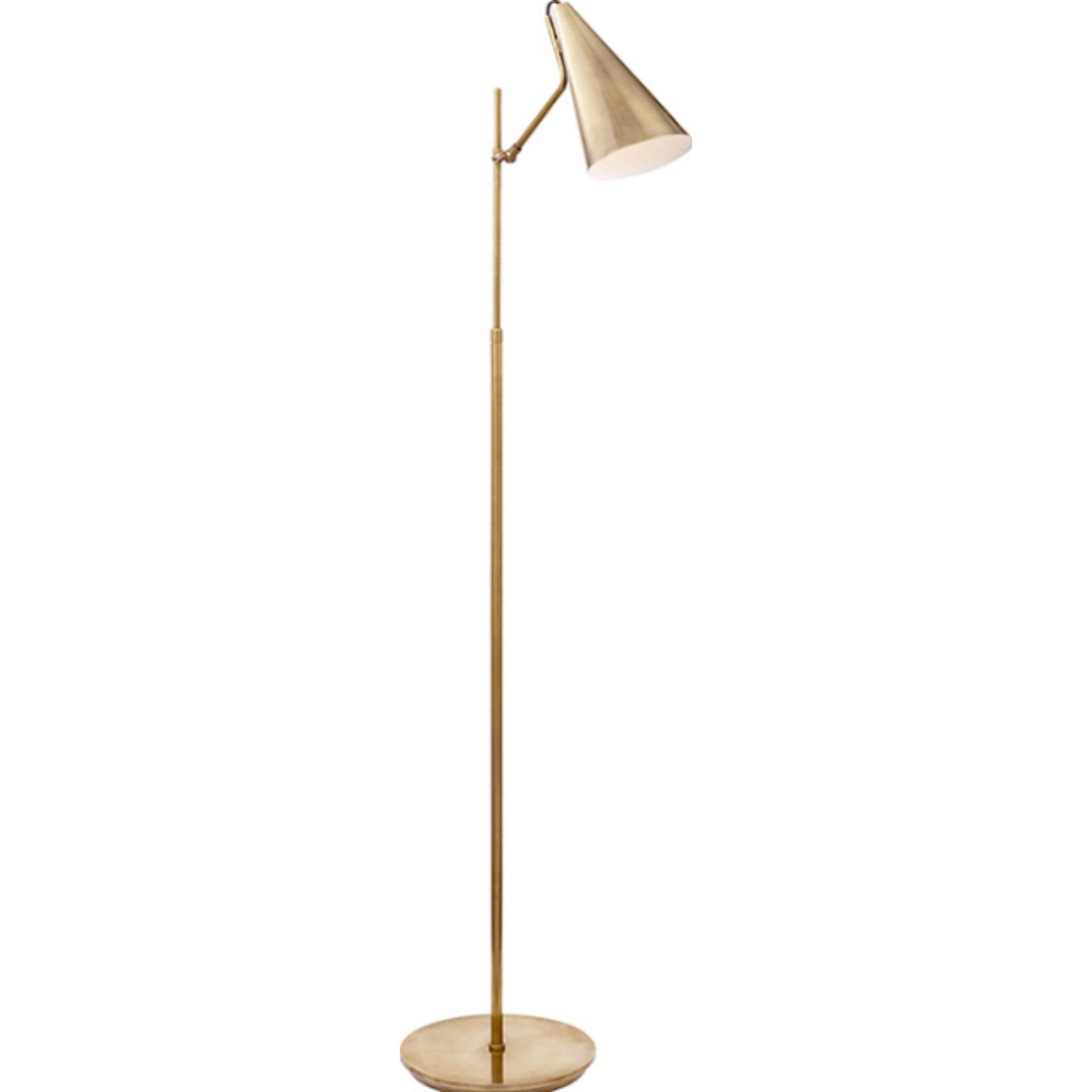 AERIN Clemente Floor Lamp in Hand-Rubbed Antique Brass W10.5" x H47.25" - 59.25"