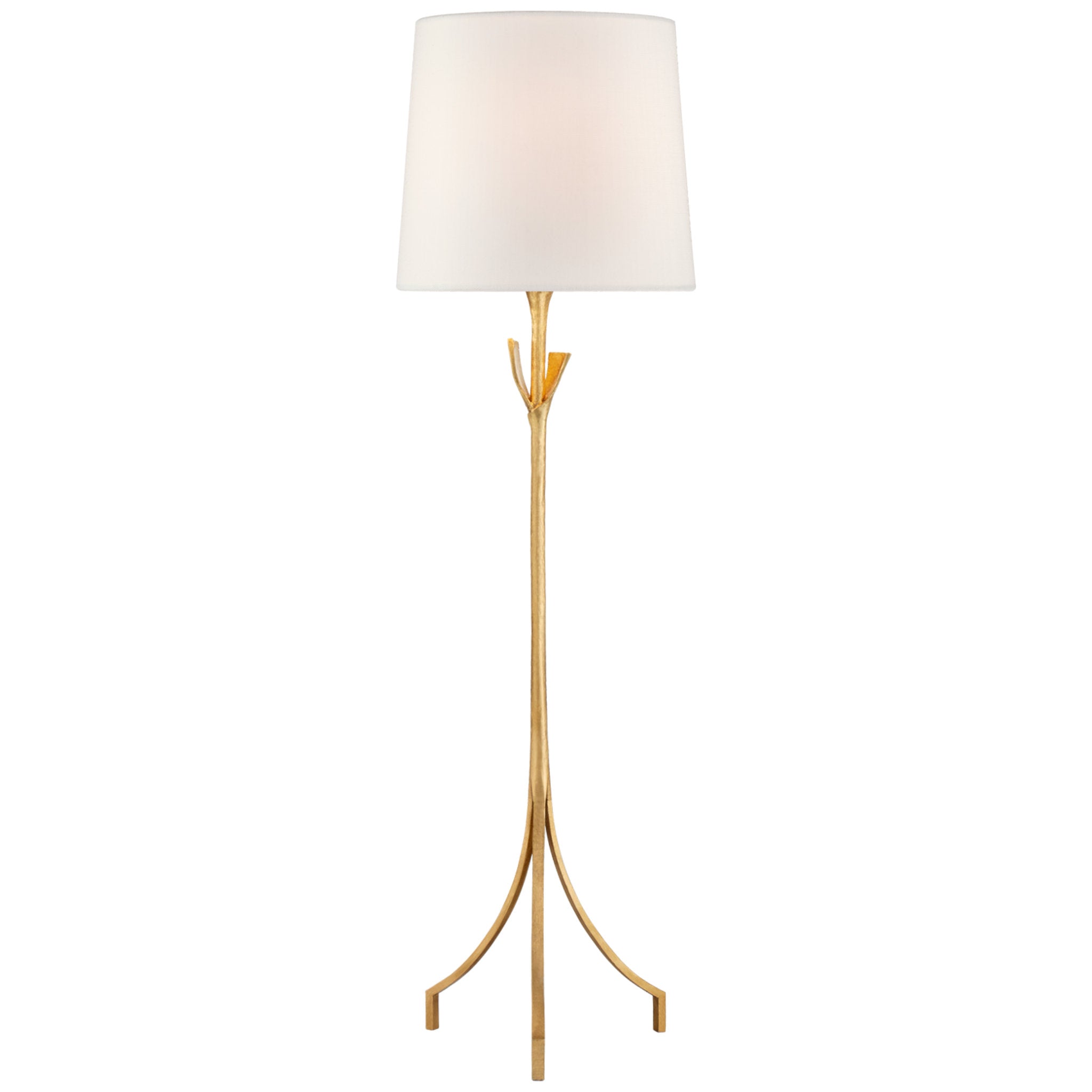 AERIN Fliana Floor Lamp in Gild with Linen Shade W18" x H58.5"