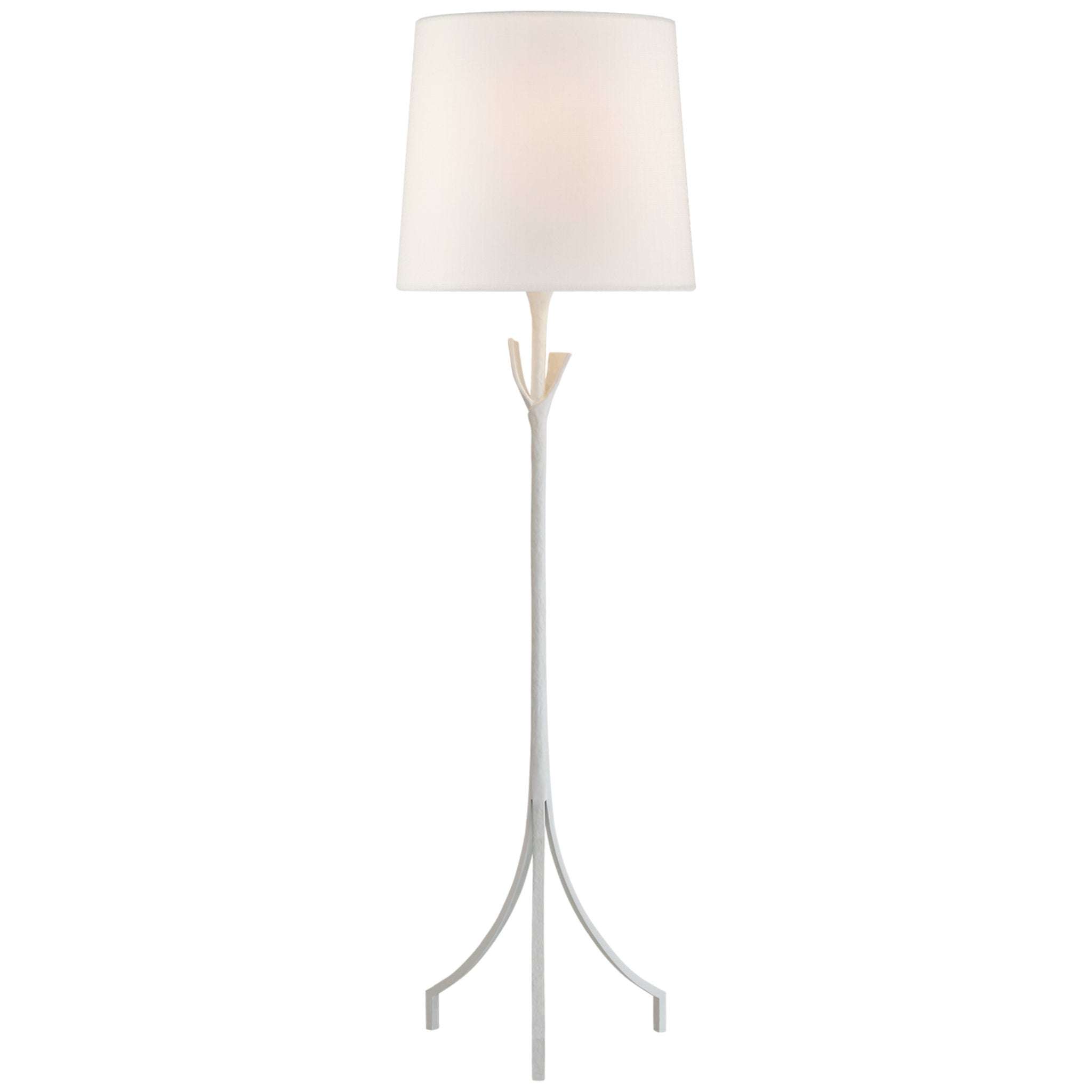 AERIN Fliana Floor Lamp in Plaster White with Linen Shade W18" x H58.5"